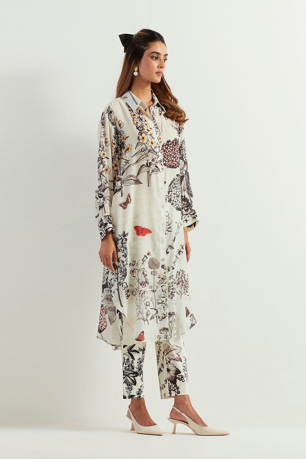 Multi Colour Long Shirt With Pants