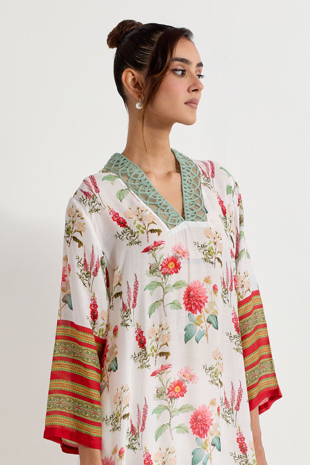 Multi Colour Modal Silk Kurta With Pants