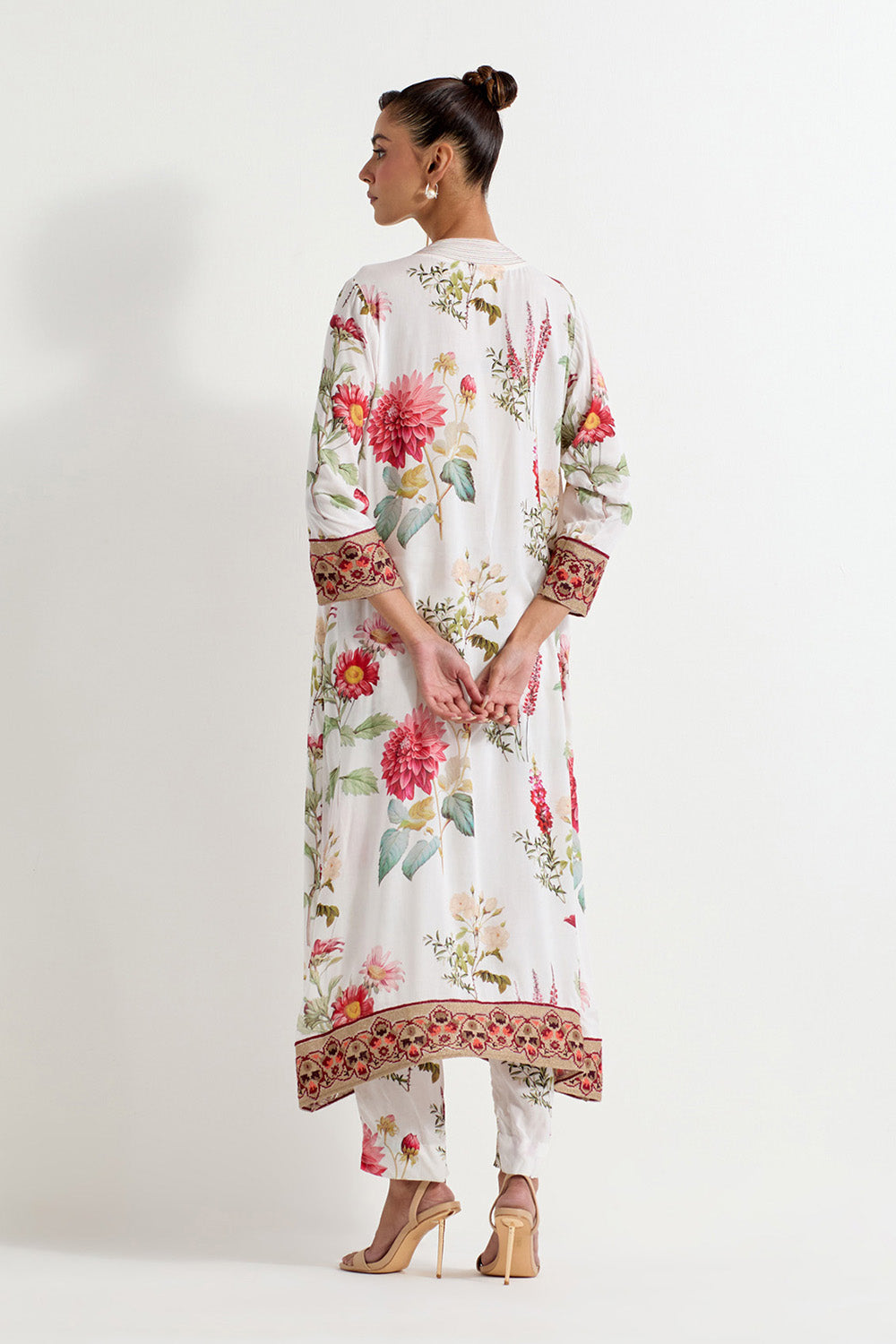 Multi Colour Modal Silk Kurta With Pants
