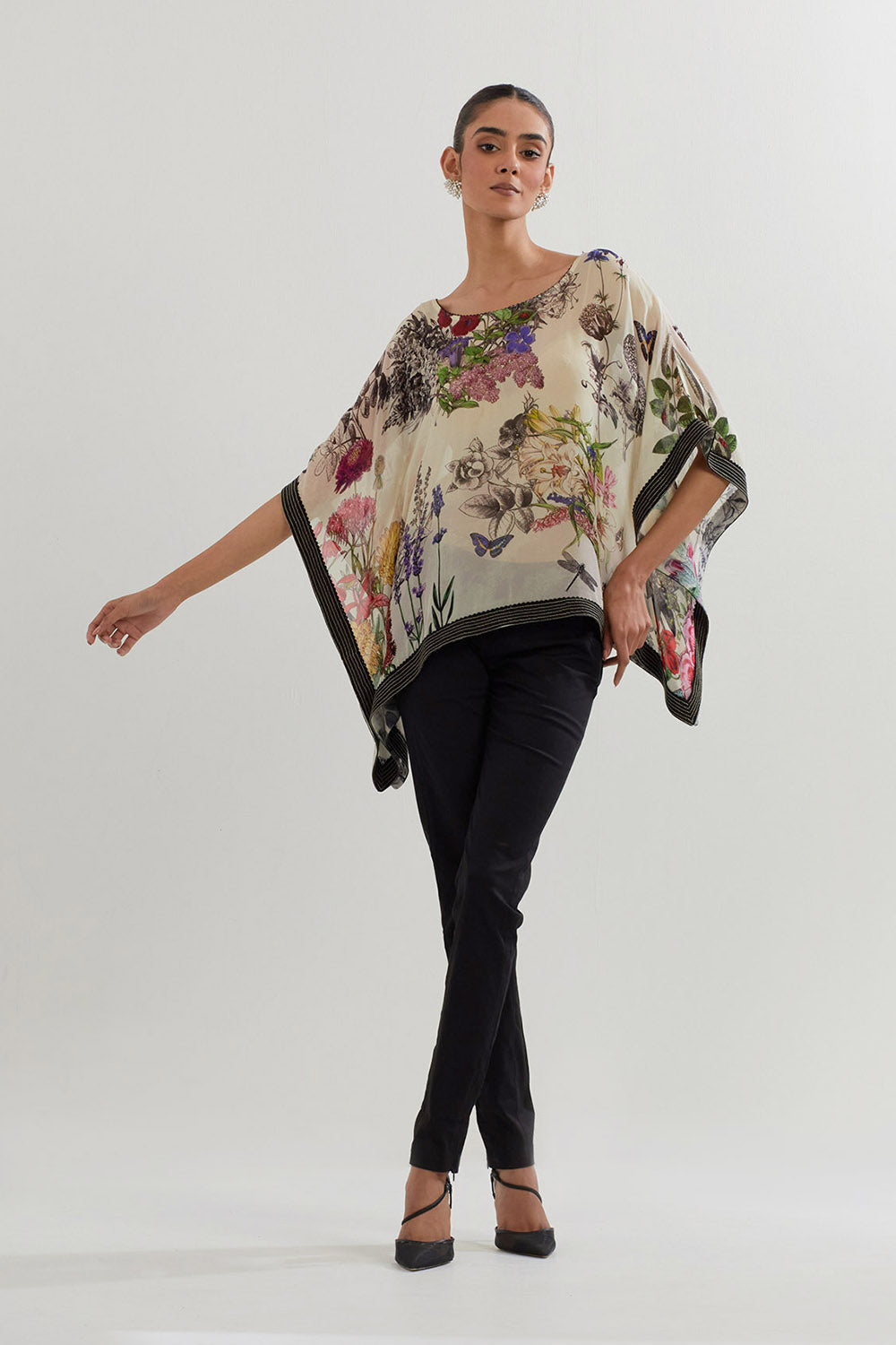 Multi Colour Poncho With Pant