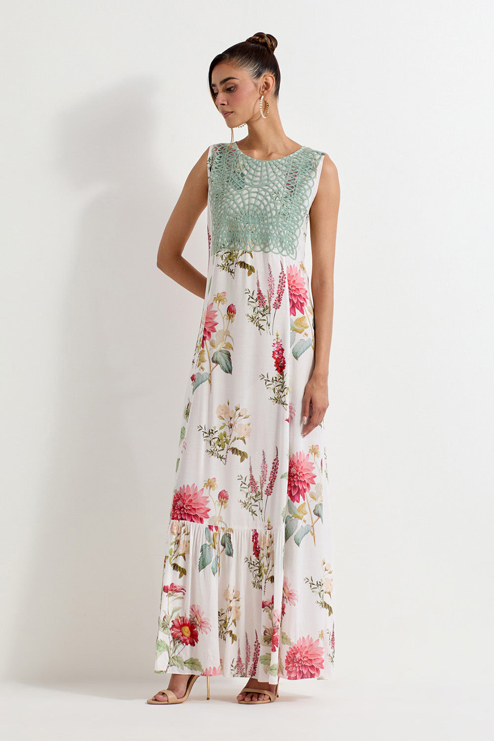 Multi Colour Printed Rayon Dress