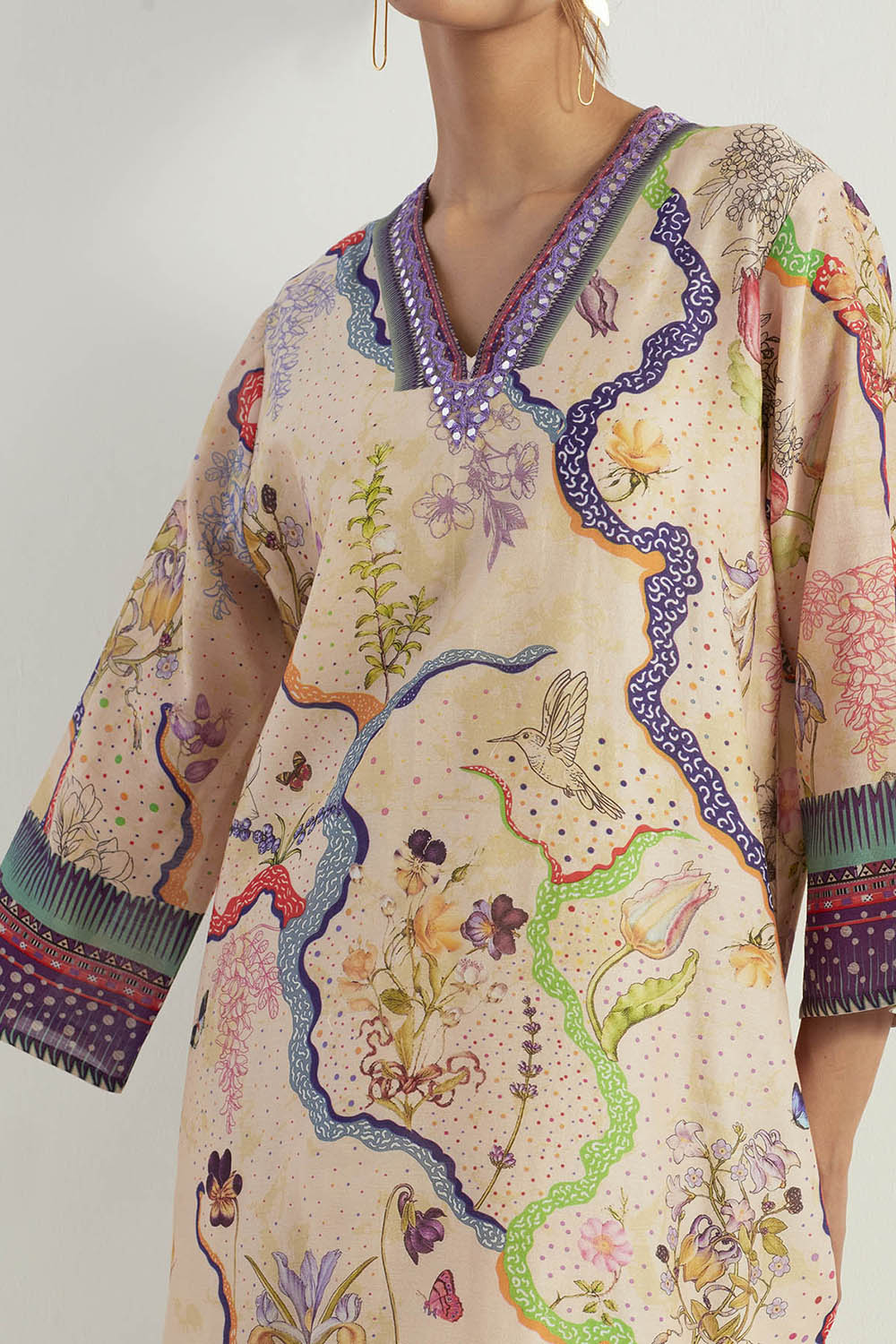 Multi Colour Tunic With Pants