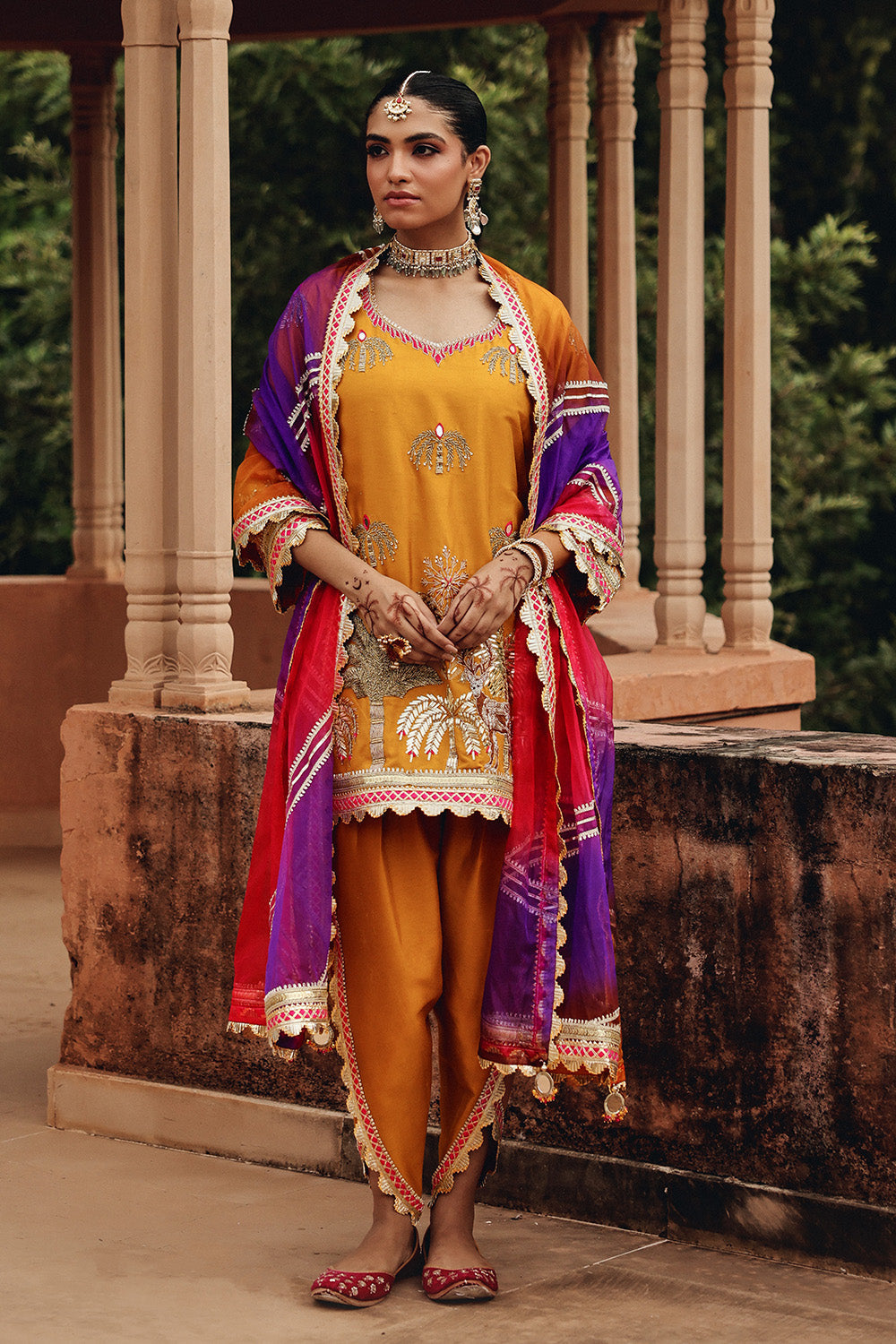 Mustard Mehfil Dhoti Set