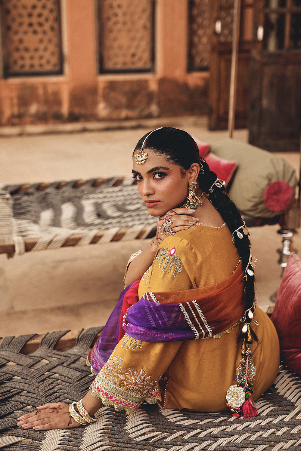 Mustard Mehfil Dhoti Set