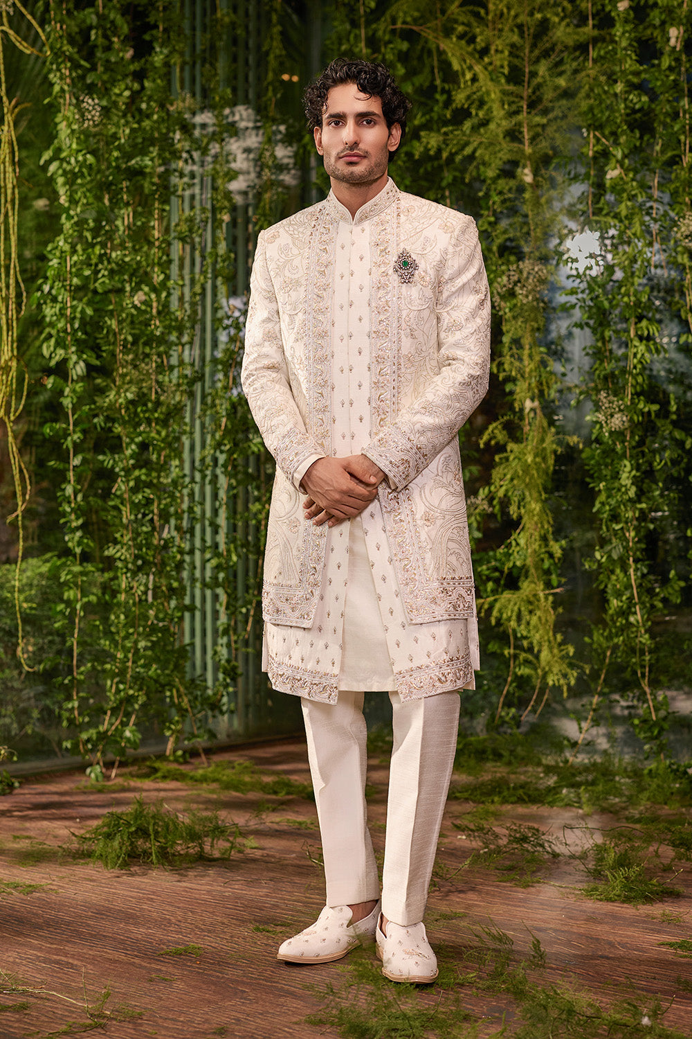 Naksh- The Ivory Tapestry Sherwani