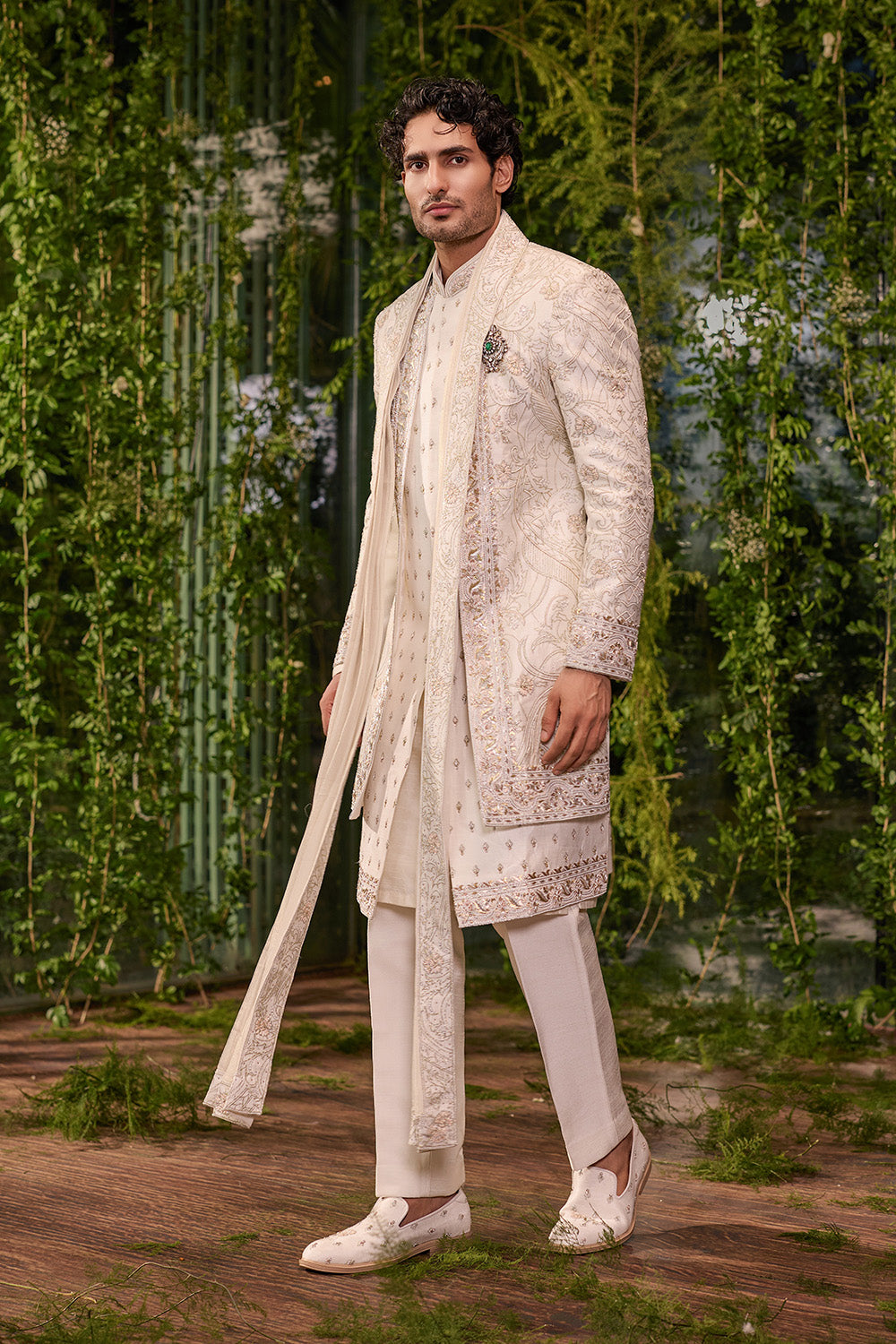 Naksh- The Ivory Tapestry Sherwani