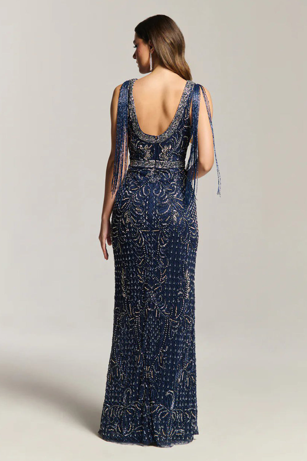 Navy Luxe Check Dress