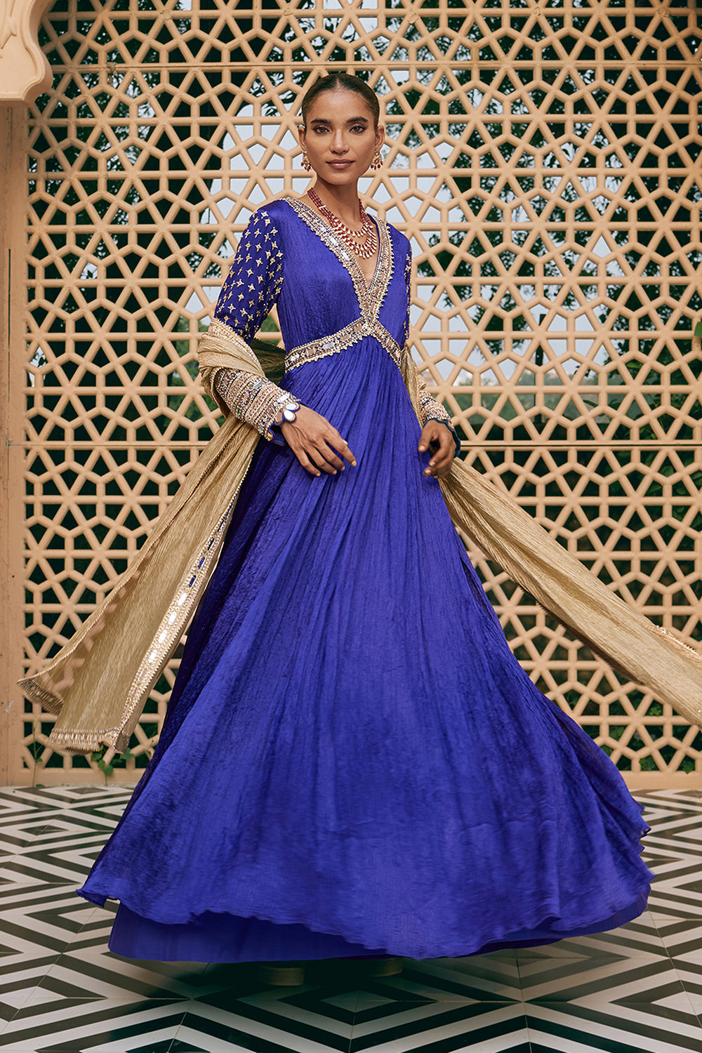 Neelambara Anarkali Set