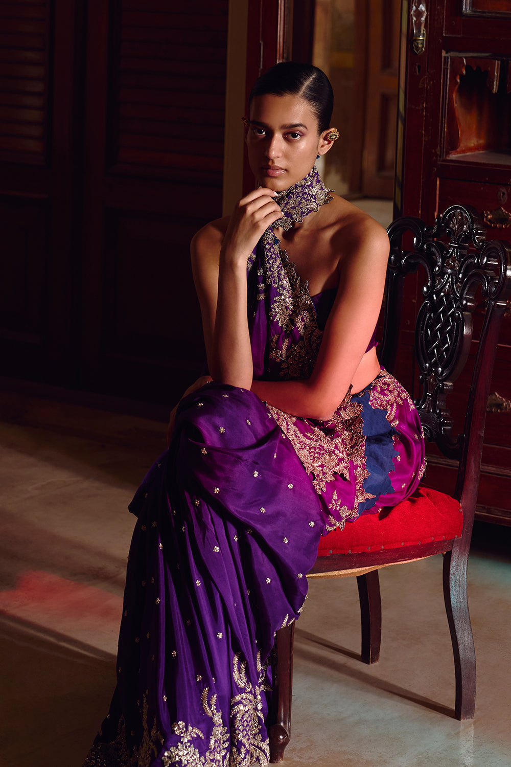 New Athena Zardozi Saree Set