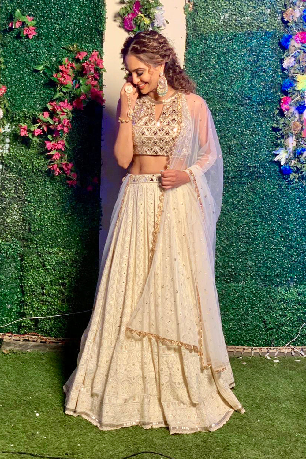 Offwhite Lehenga Set