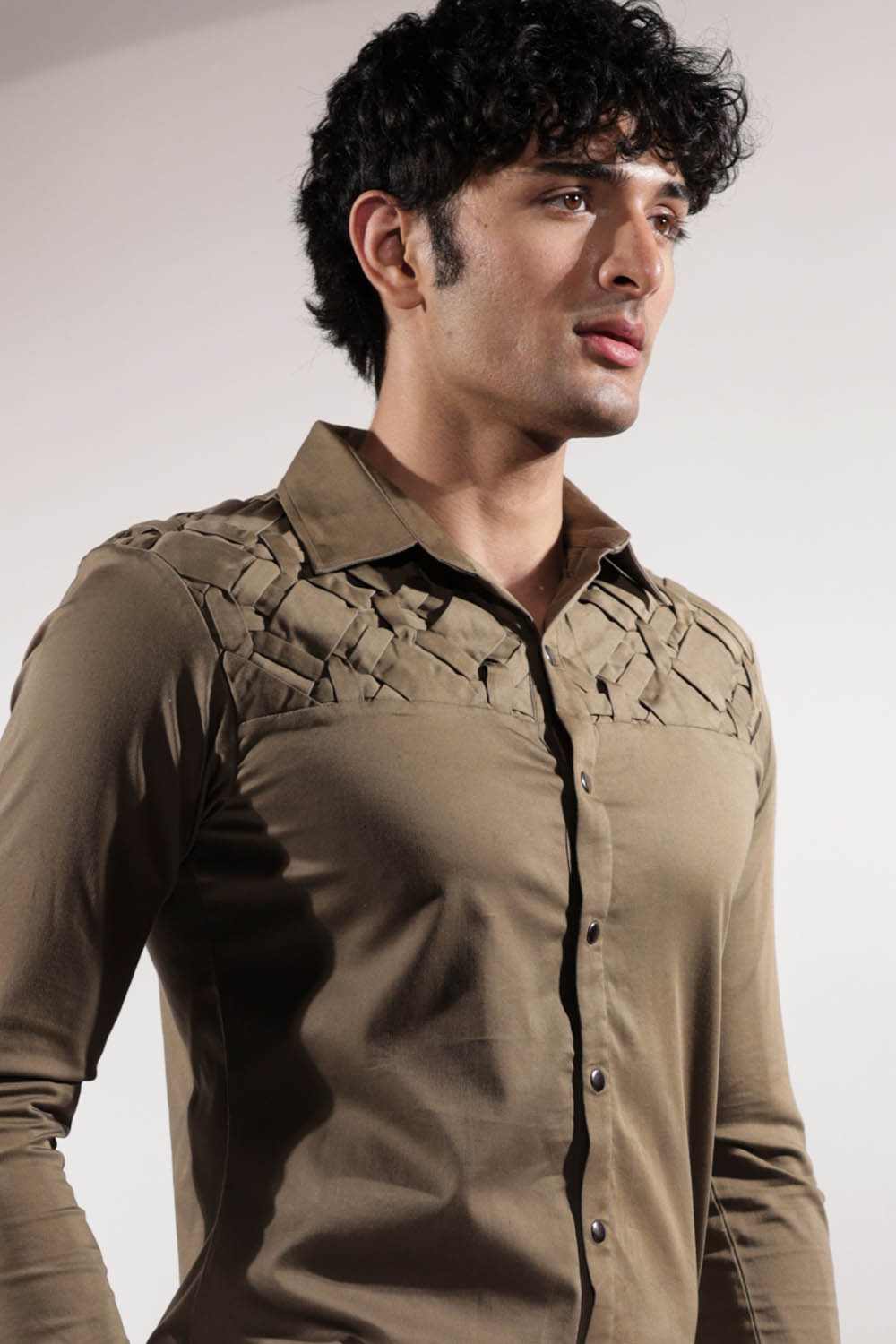 Olive Green Woven shirt