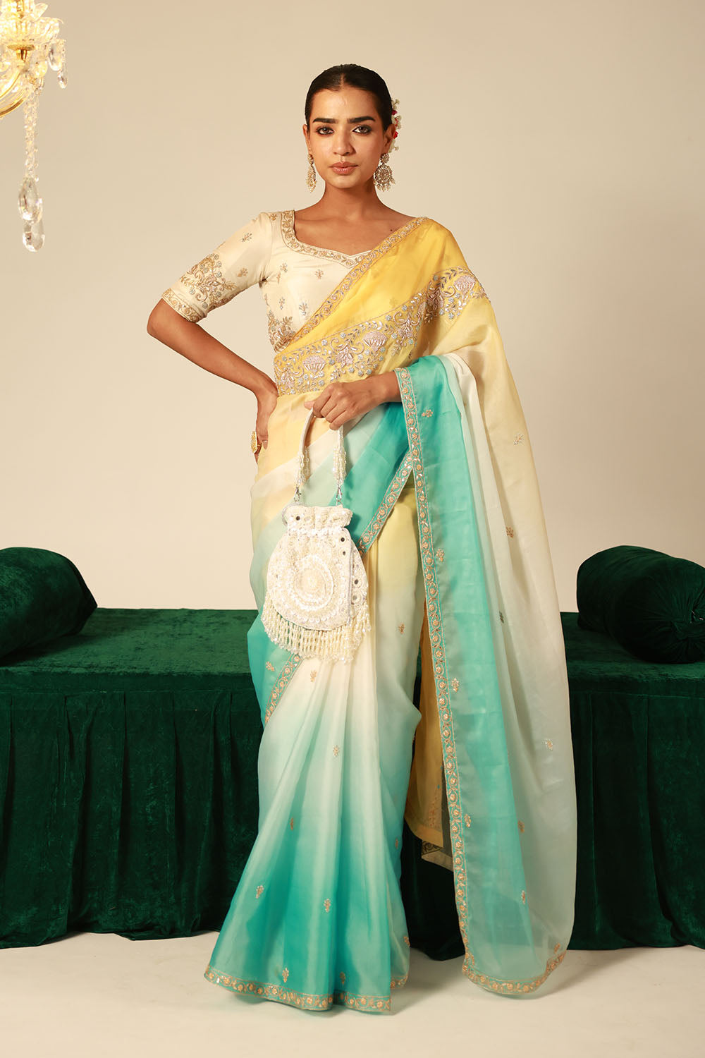 Ombre Organza Silk Saree