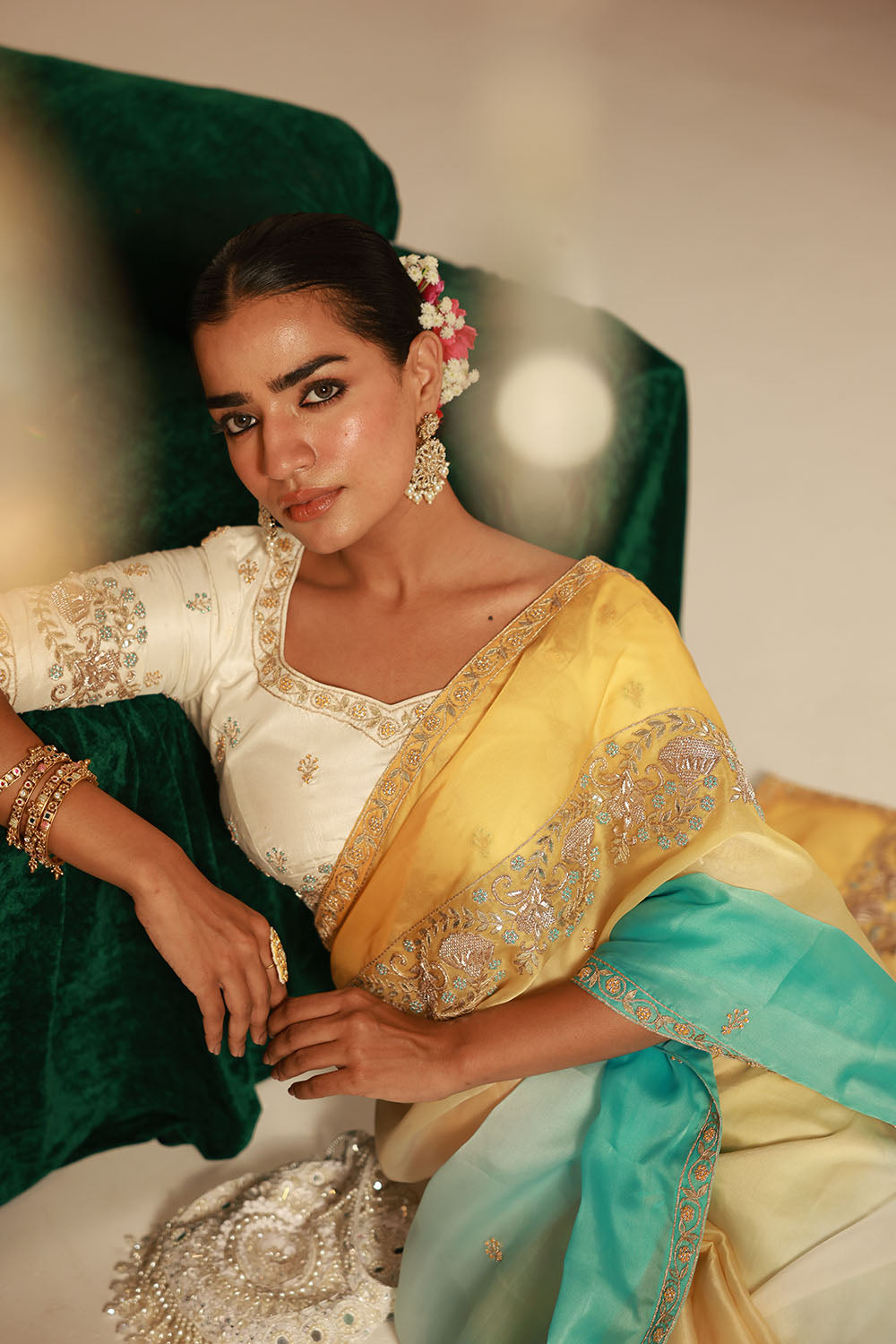 Ombre Organza Silk Saree