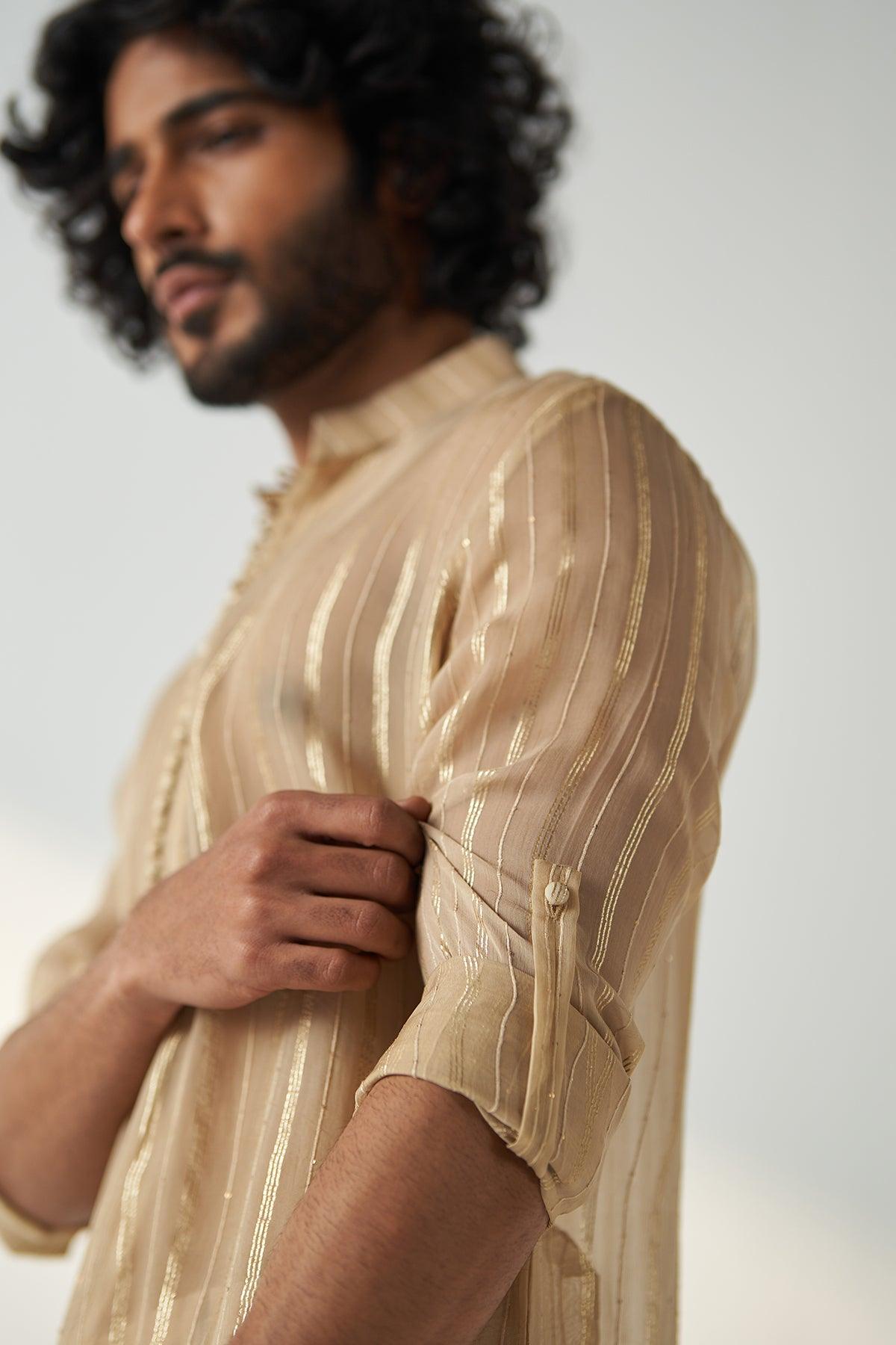 Omkar Gold Beige Co-Ord Set