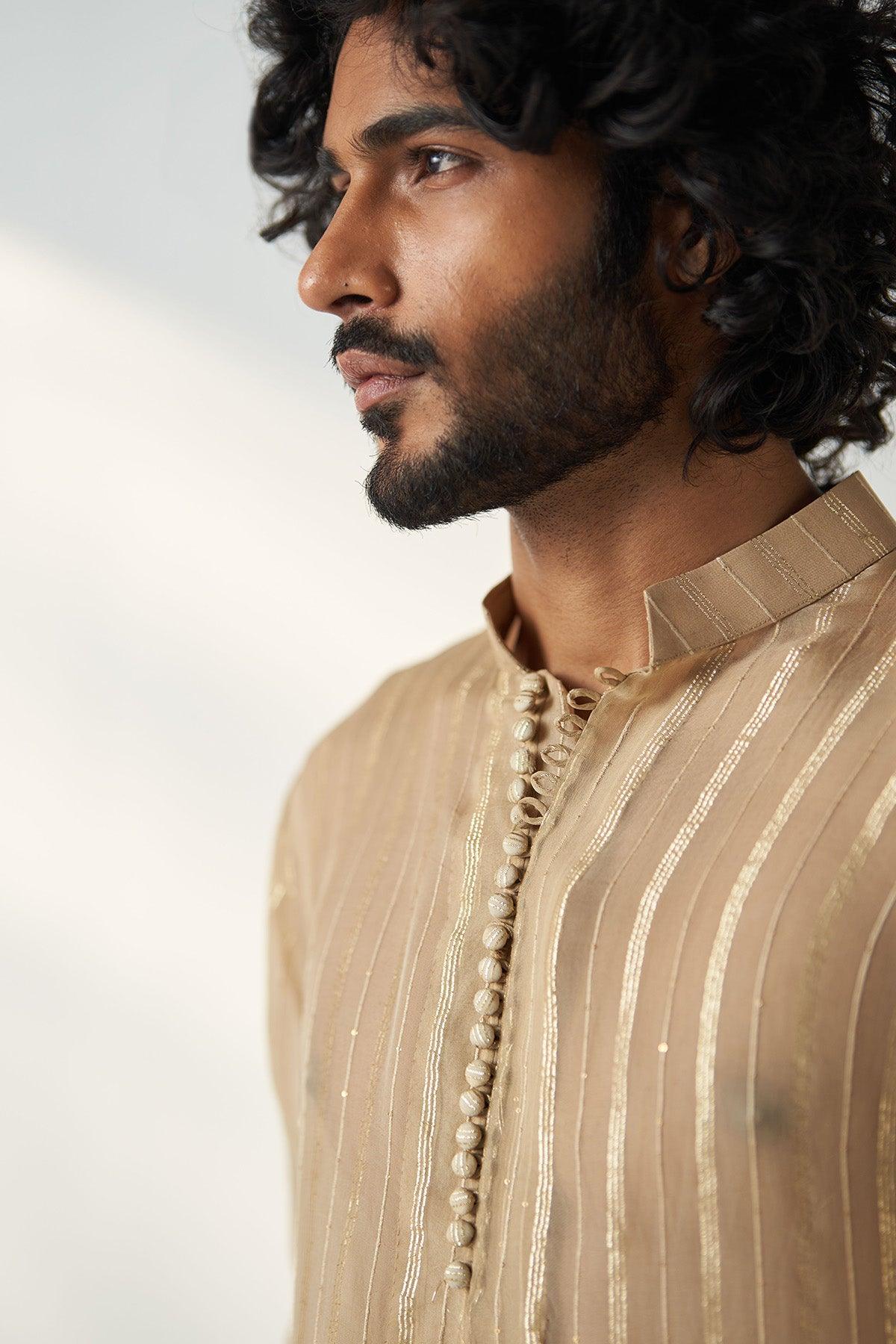 Omkar Gold Beige Co-Ord Set