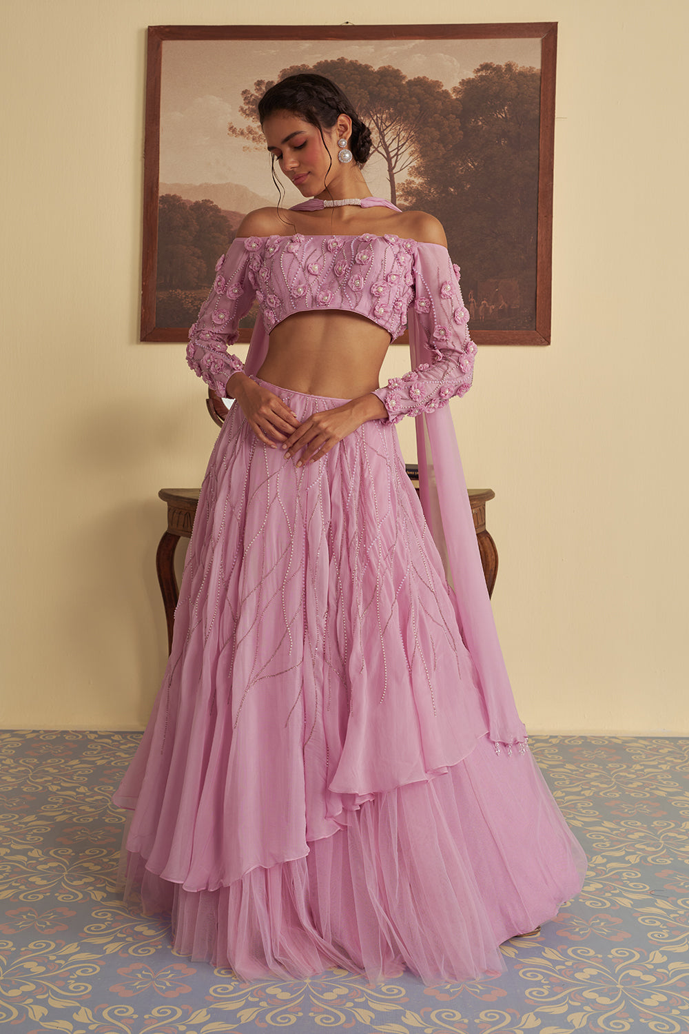 Ophelia fleur lehenga