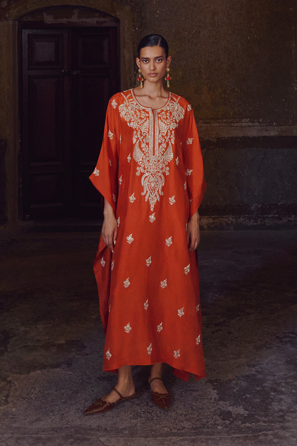 Orange Inaya Kaftan Set