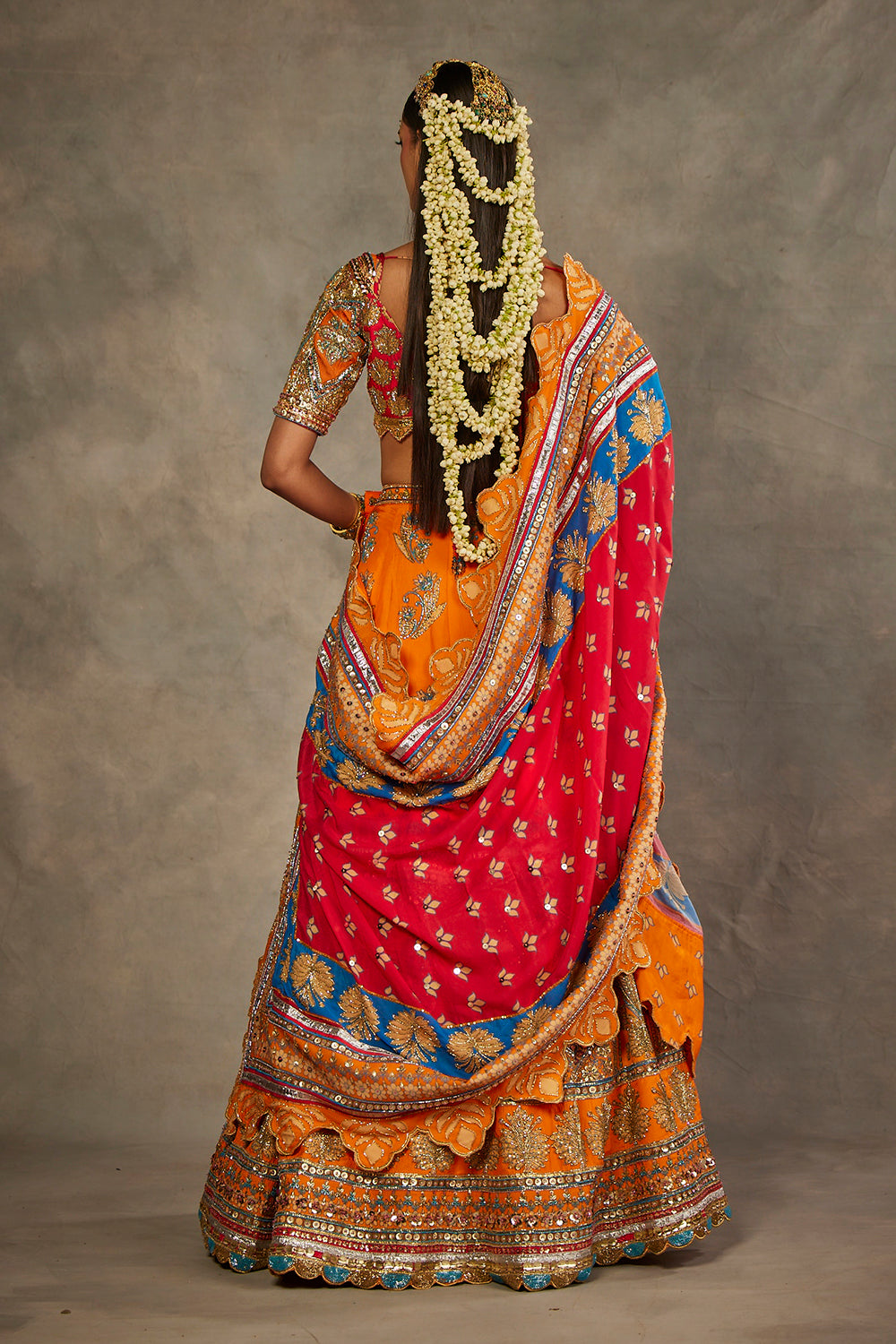 Orange Lehenga Set