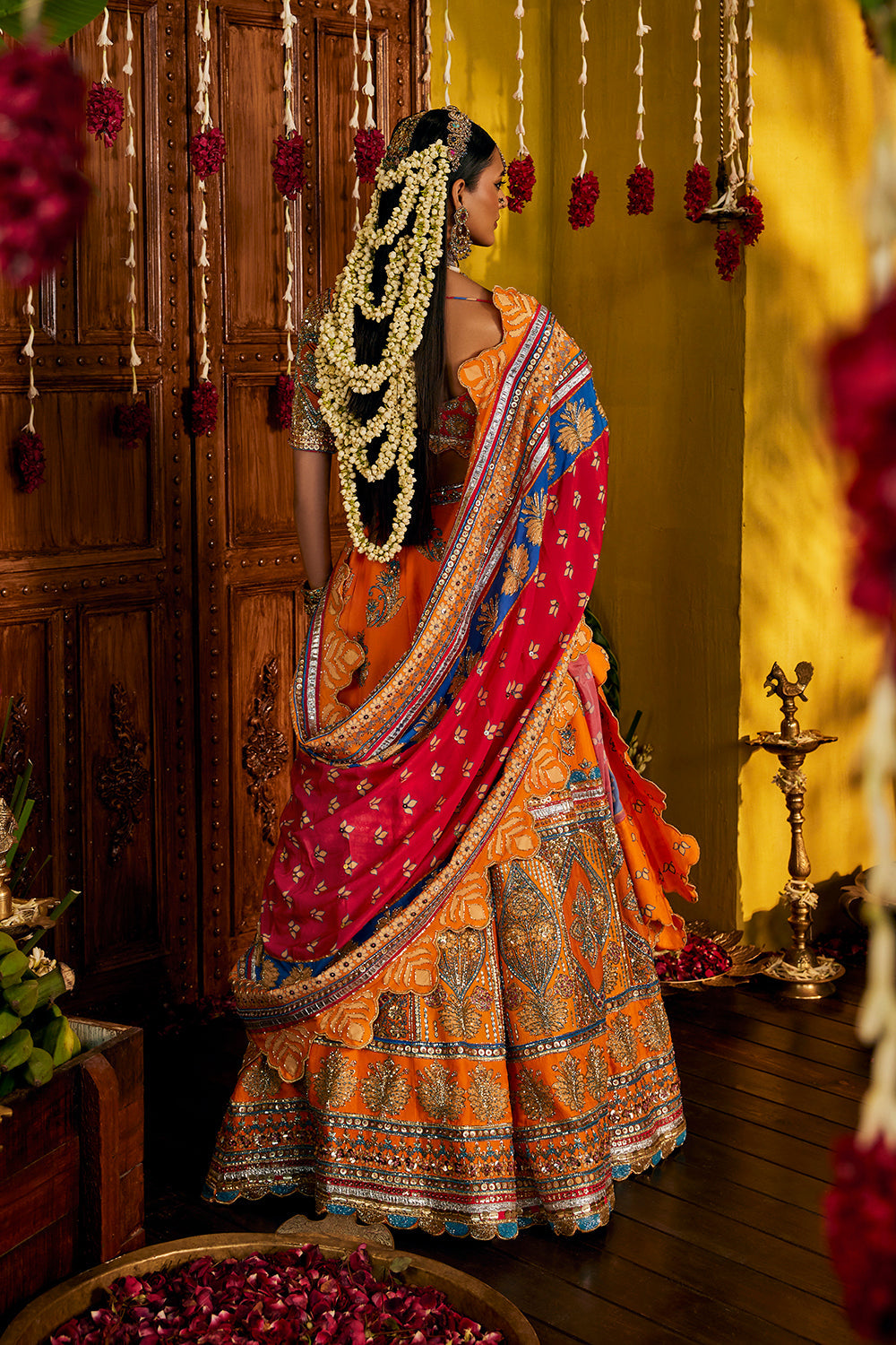 Orange Lehenga Set