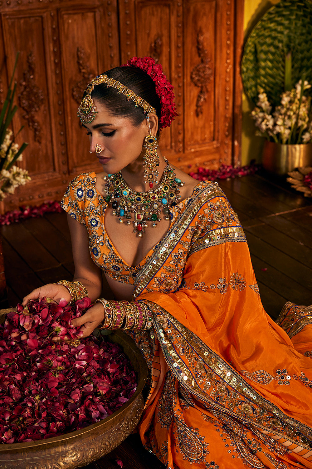Orange Sarees
