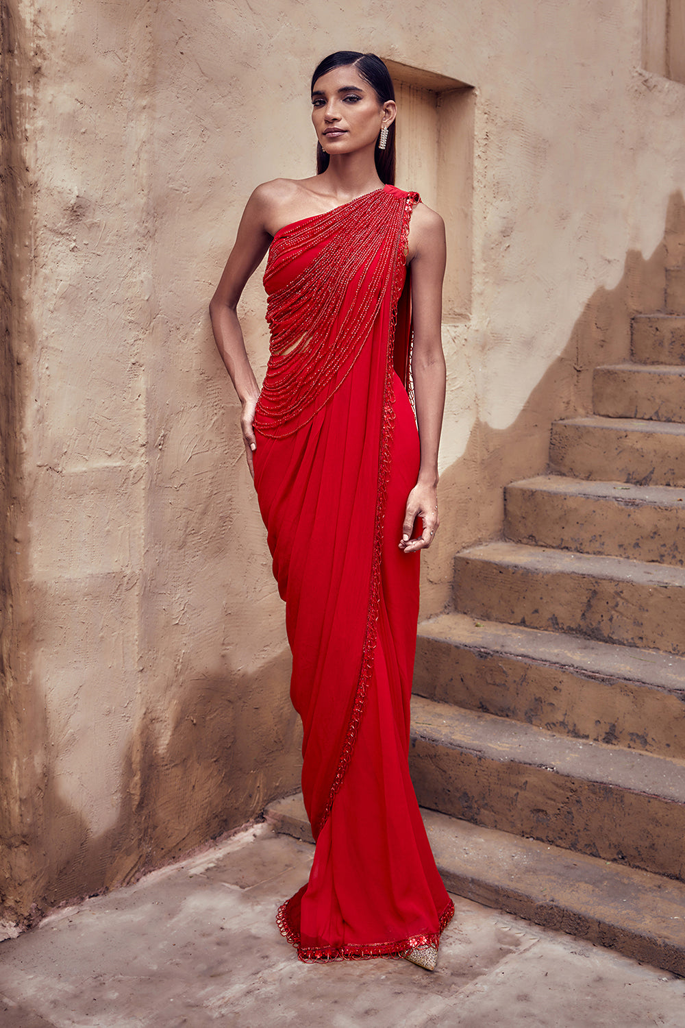 Padmaraga Saree Set