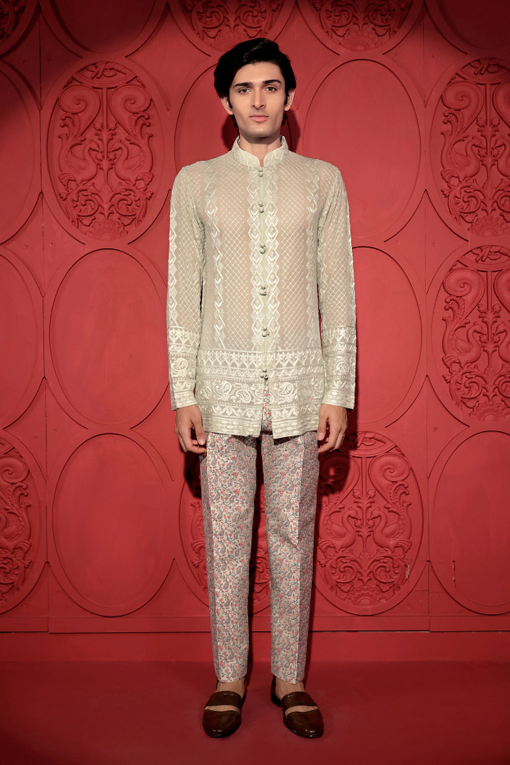 Pastel Green Chikankari Short Kurta