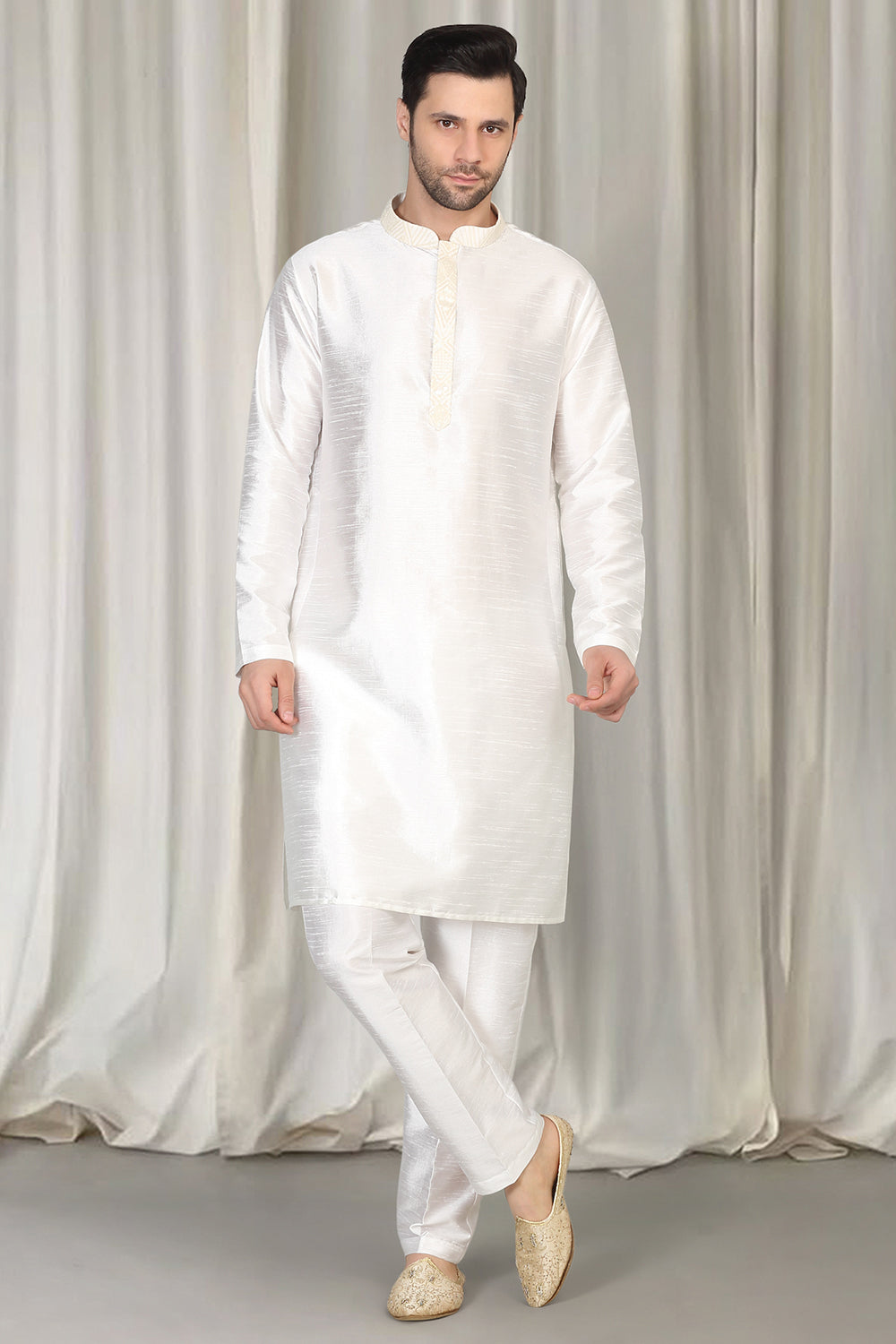 Pavitra Embroidered Long Open Jacket With Kurta And Pants