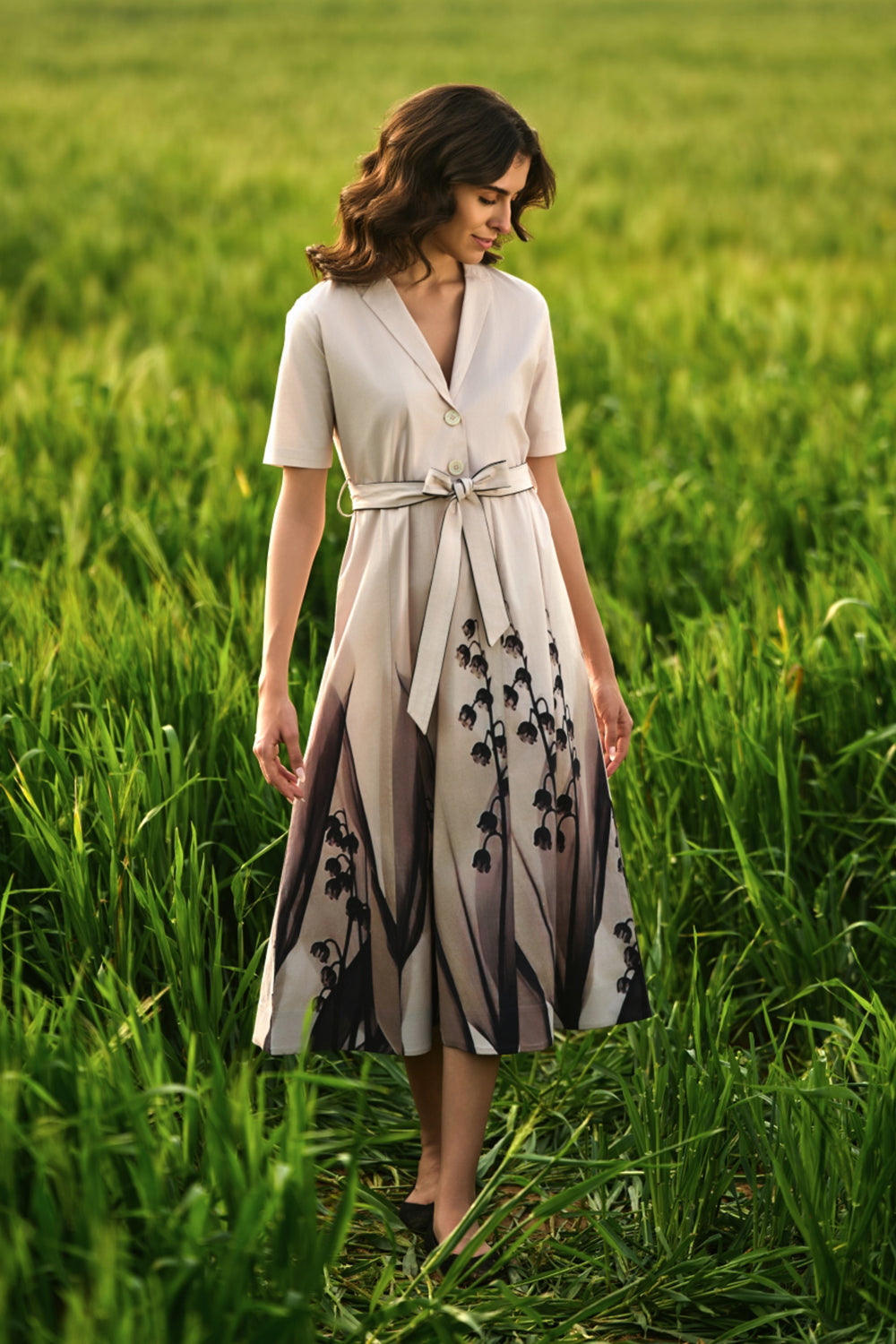 Peach Lilies Meadow Blazer Dress