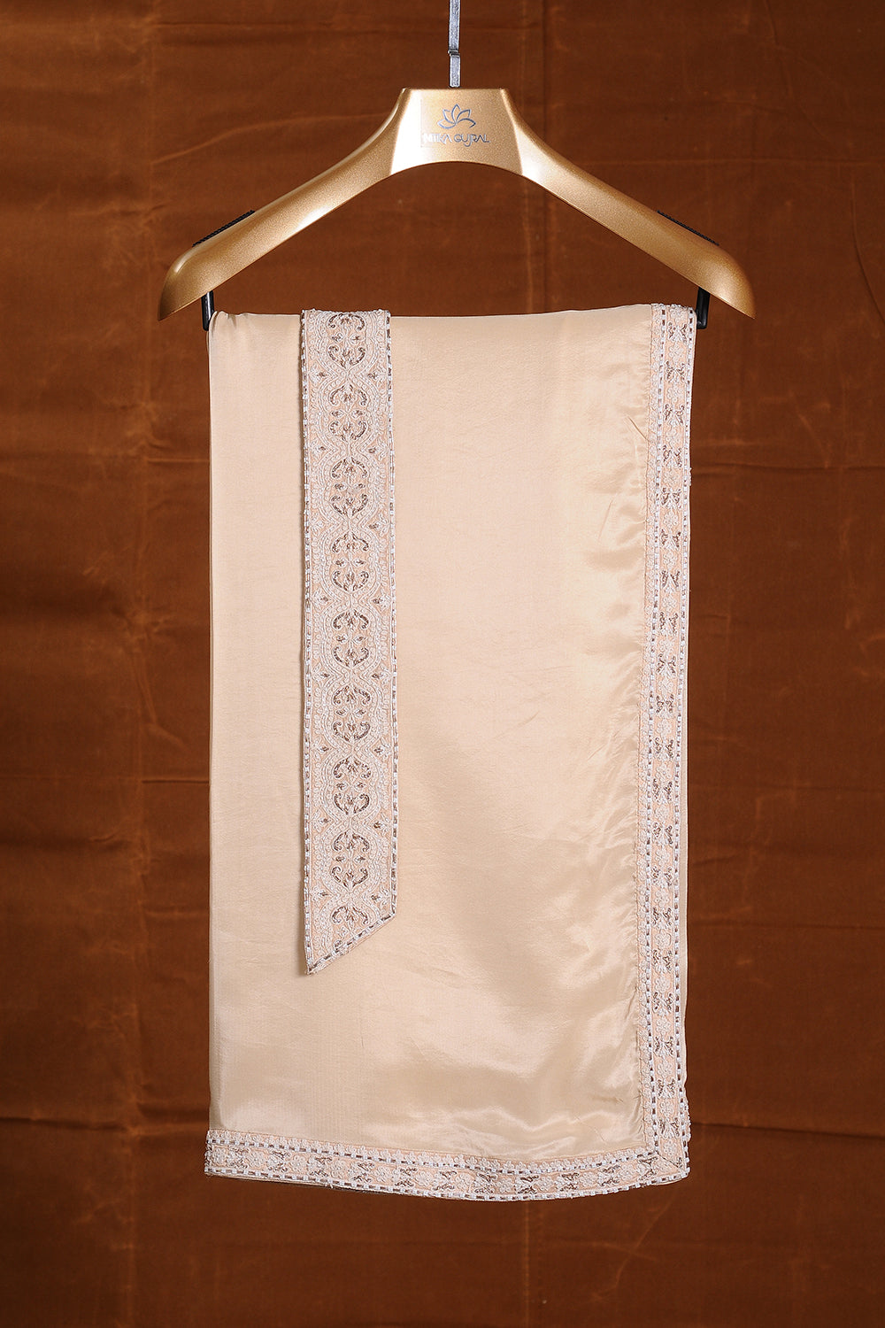 Peach Sherwani Kurta Trouser Set
