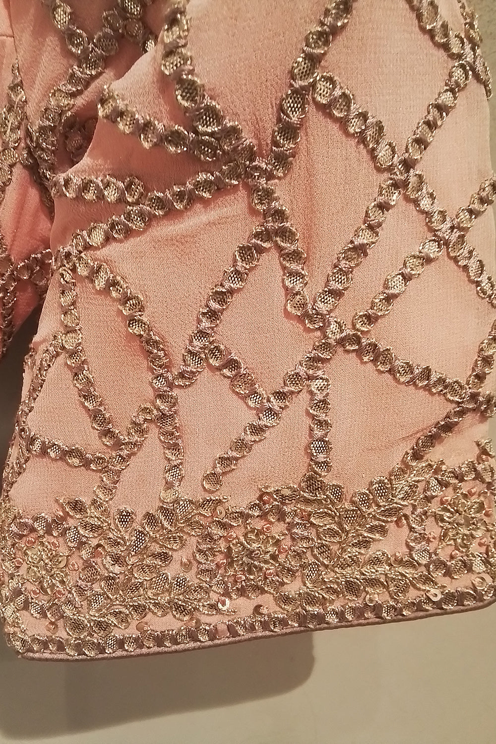 Peach To Mauve Ombre Saree