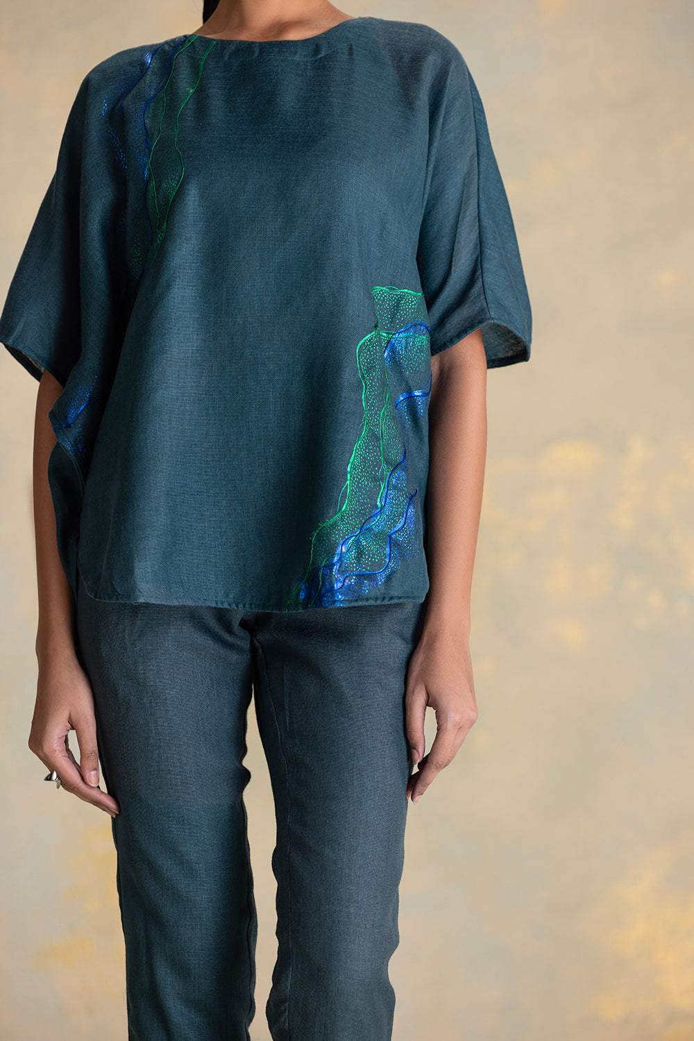 Peacock Veil Croissant Co-ord