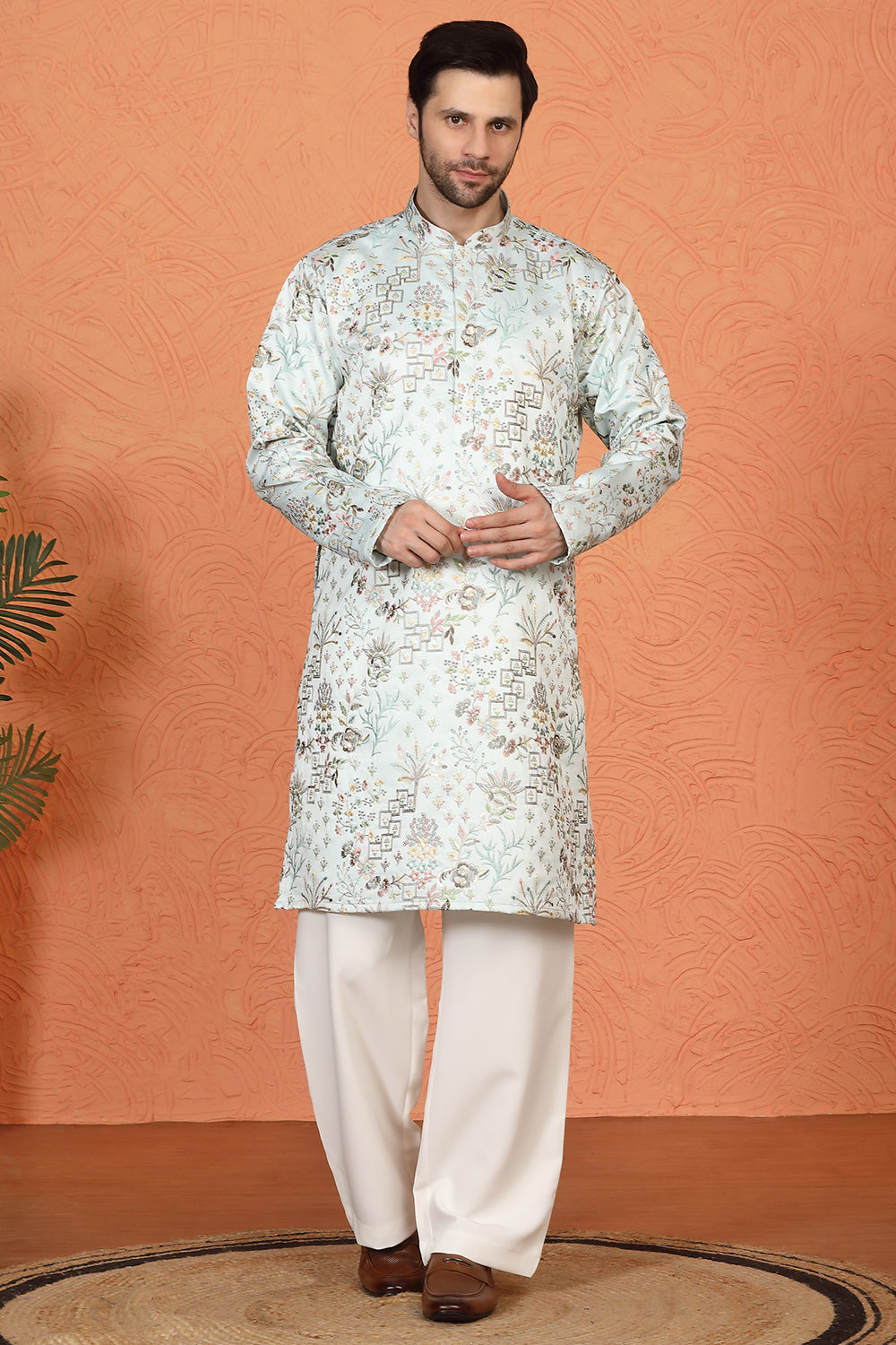 Phool Jahaan All Over Embroidered Kurta with Loose Fit Parallel Pants