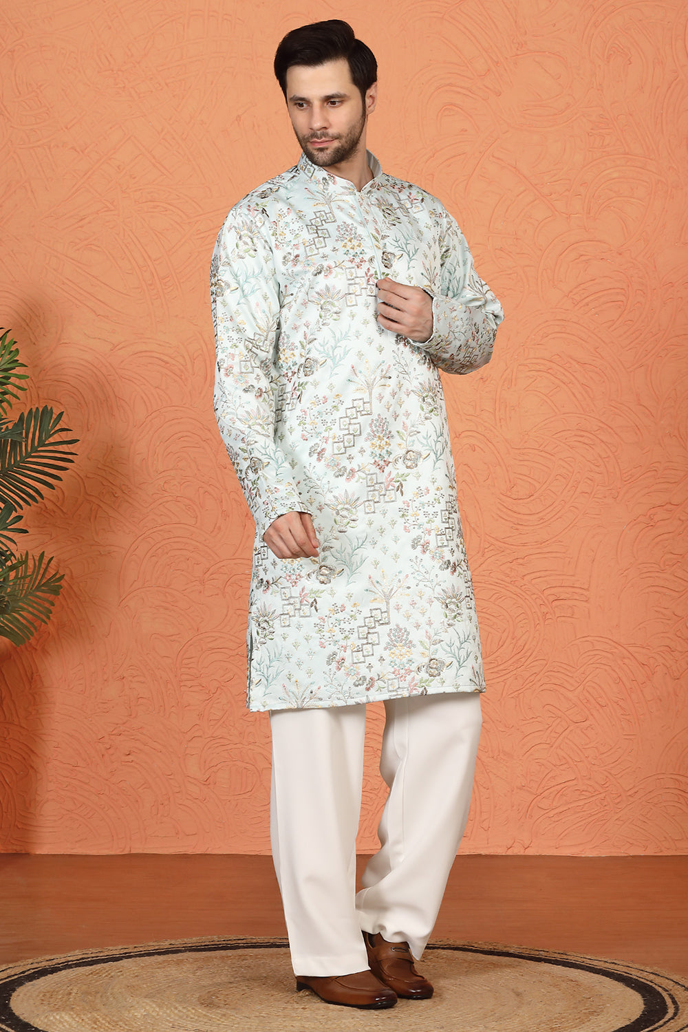 Phool Jahaan All Over Embroidered Kurta with Loose Fit Parallel Pants