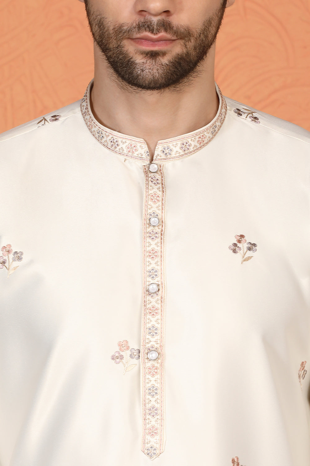 Phool Vatika Ombre Embroidered Kurta with Back Elastic Pants