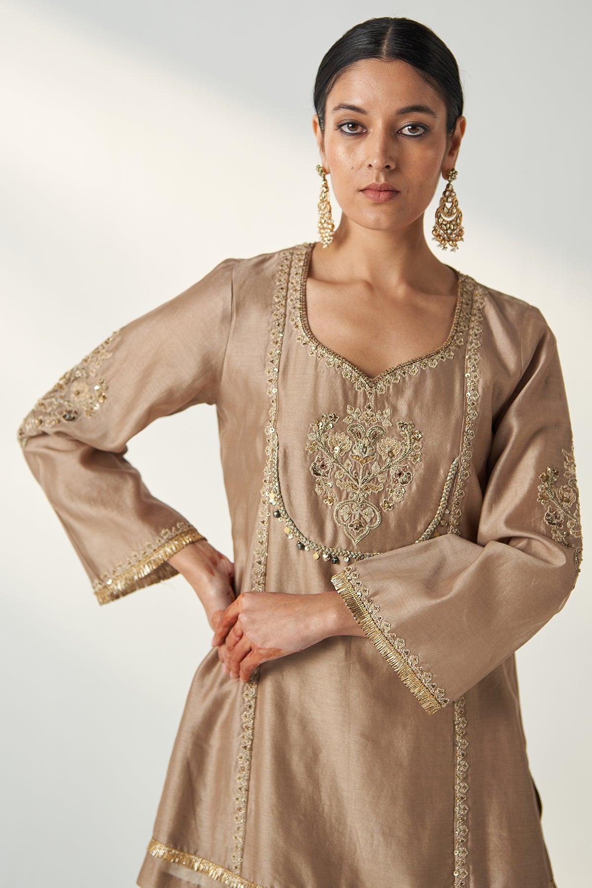 Pihu Fawn Tulip Pant Set