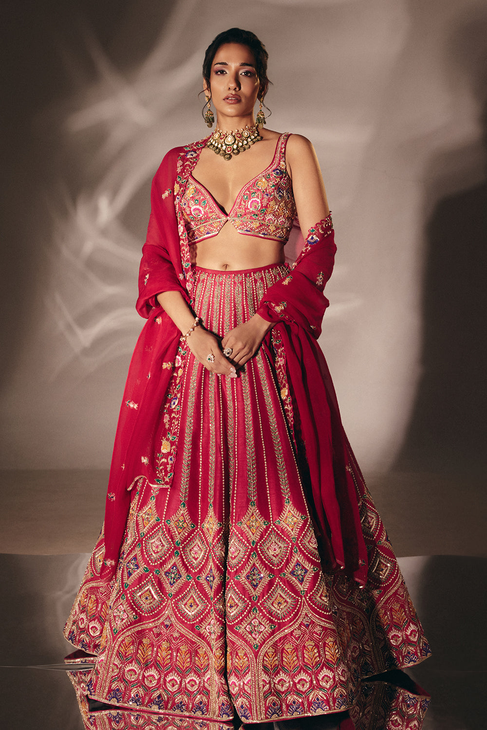 Pink Bridal Lehenga Set