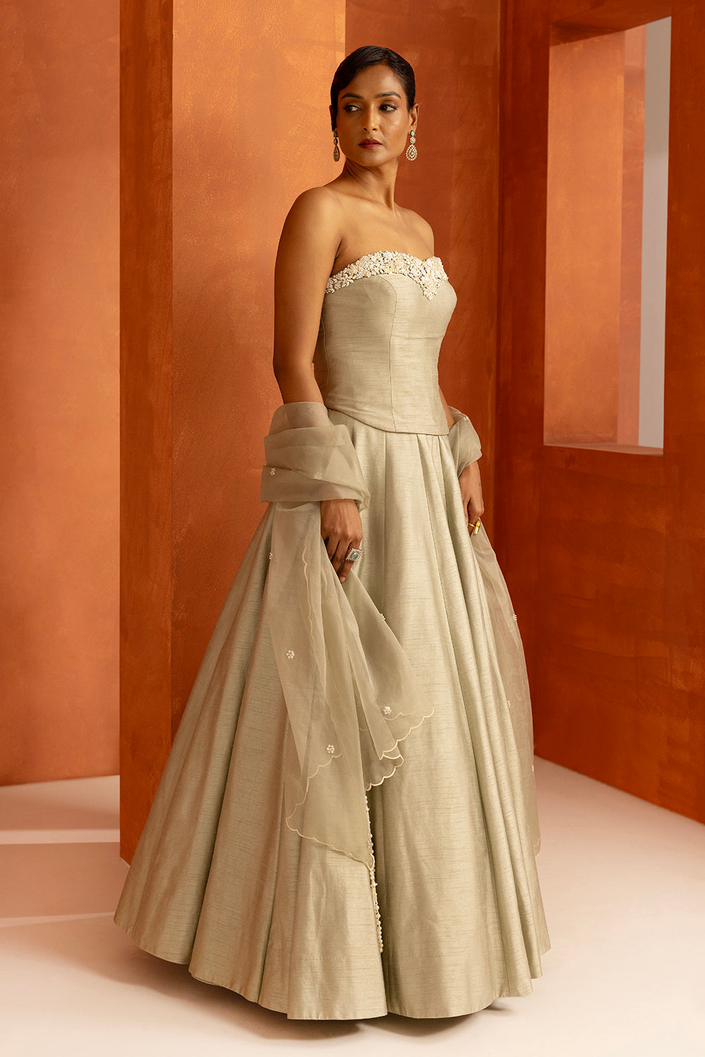 Powder Blue Lehenga Set