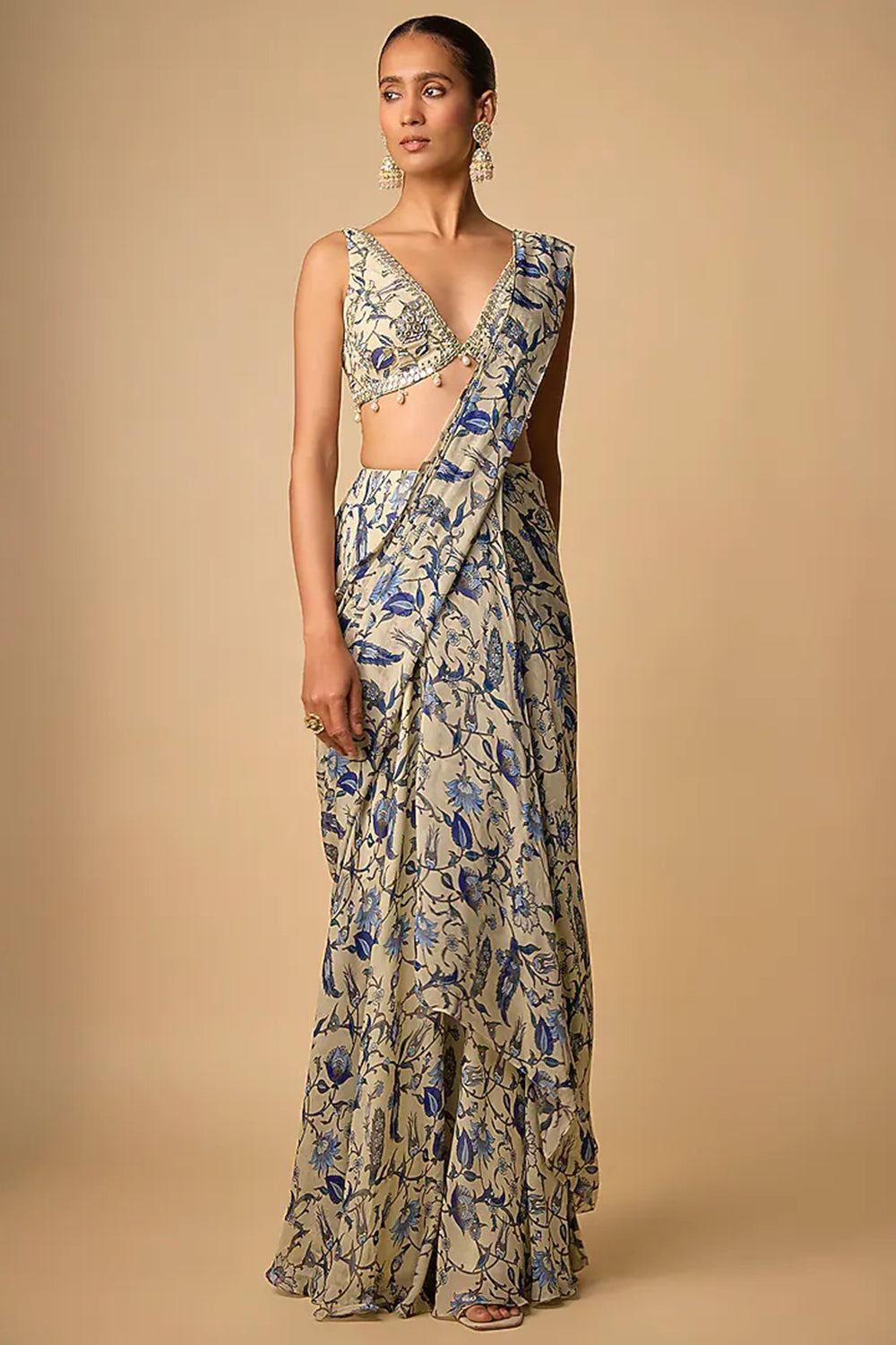 Printed Saree Set