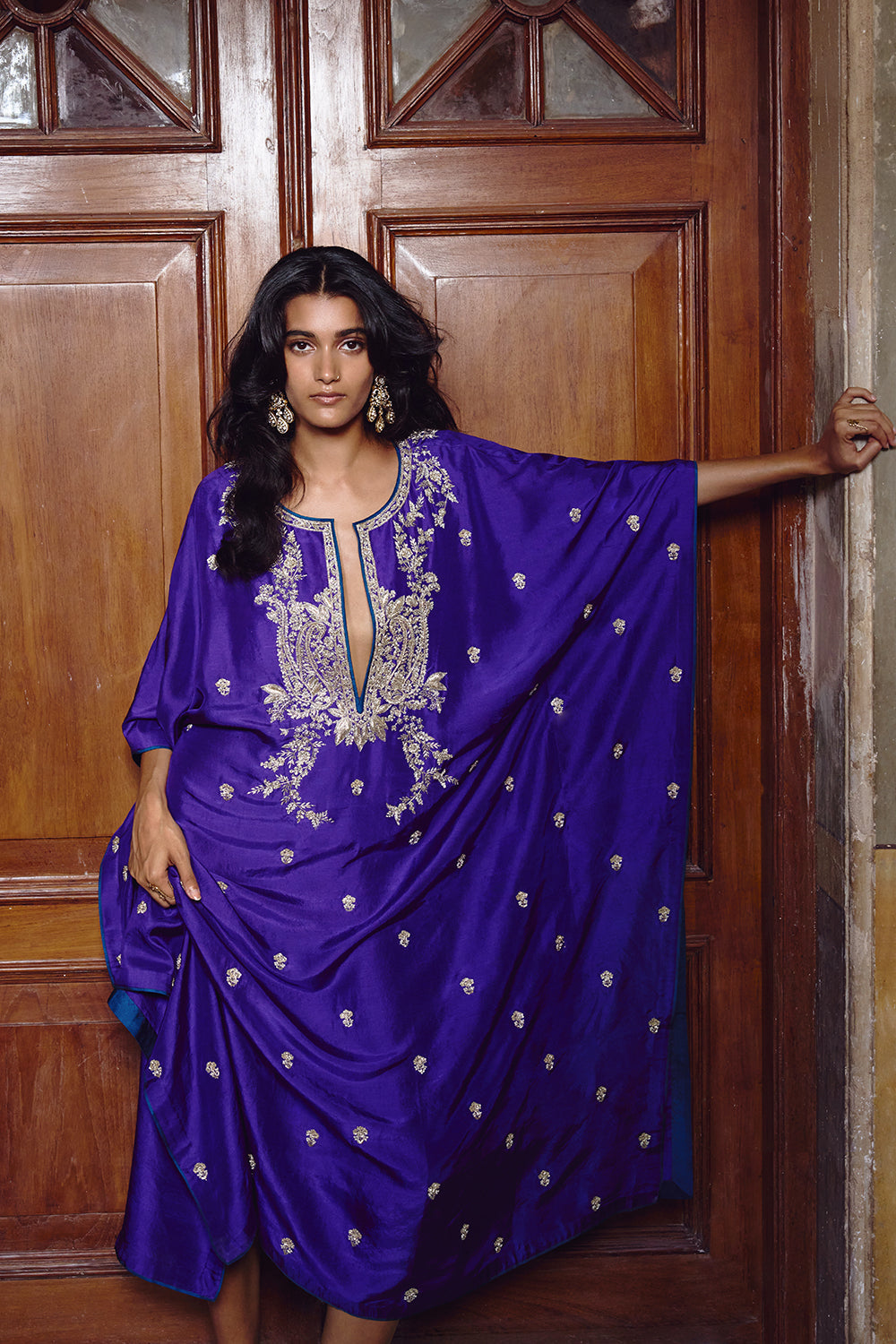 Purple Amra Kaftan Set