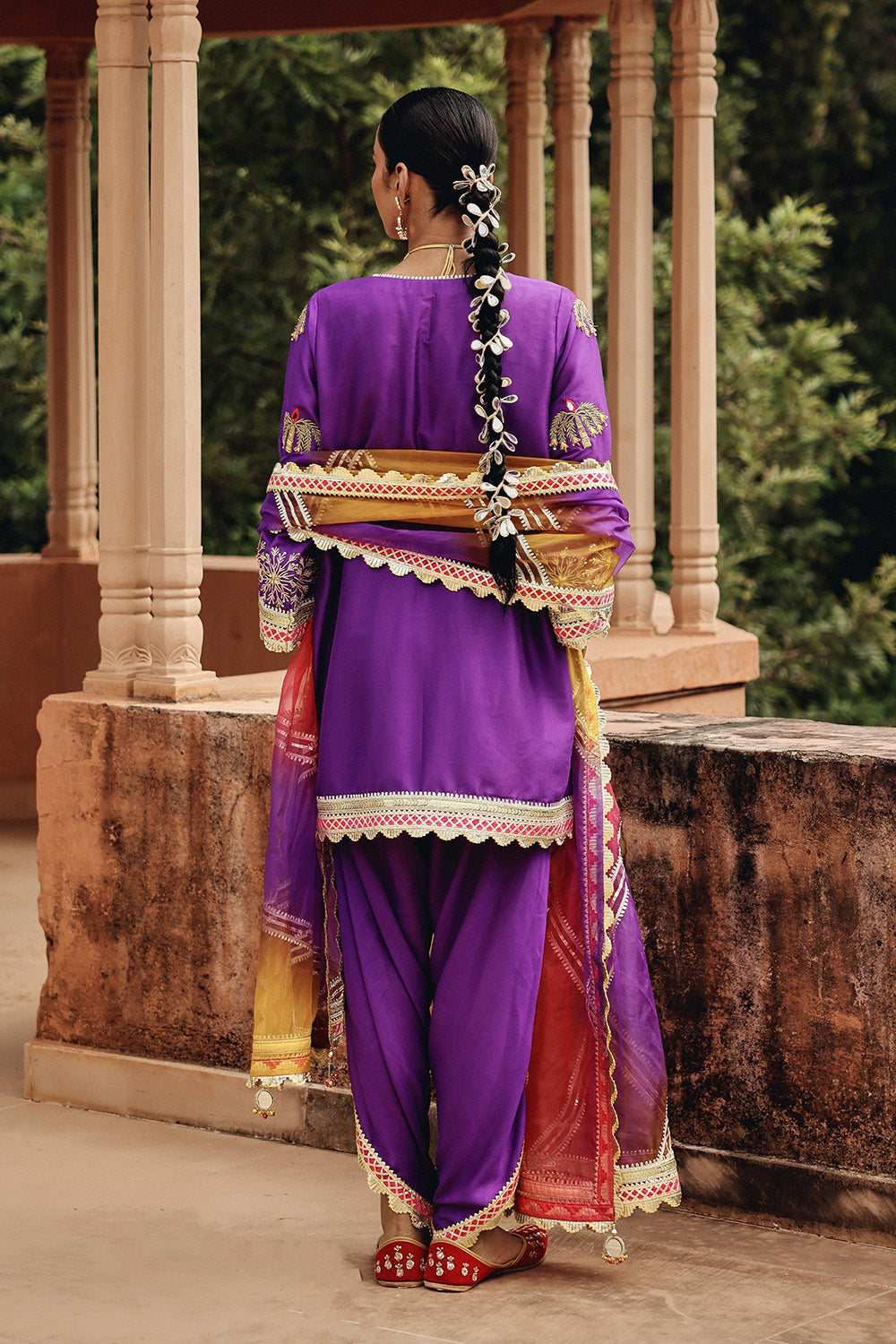 Purple Mehfil Dhoti Set