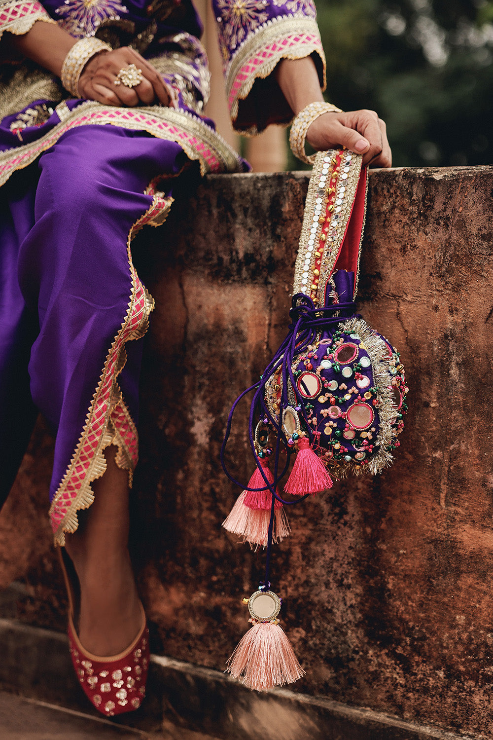 Purple Mehfil Dhoti Set