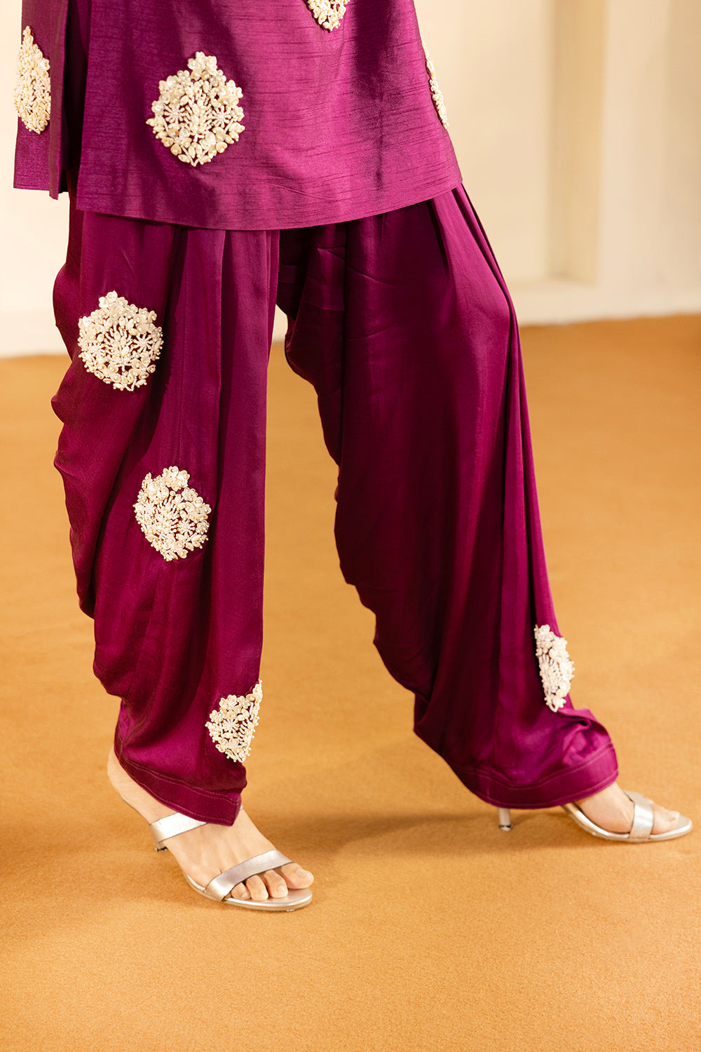 Purple Short Kurta Set