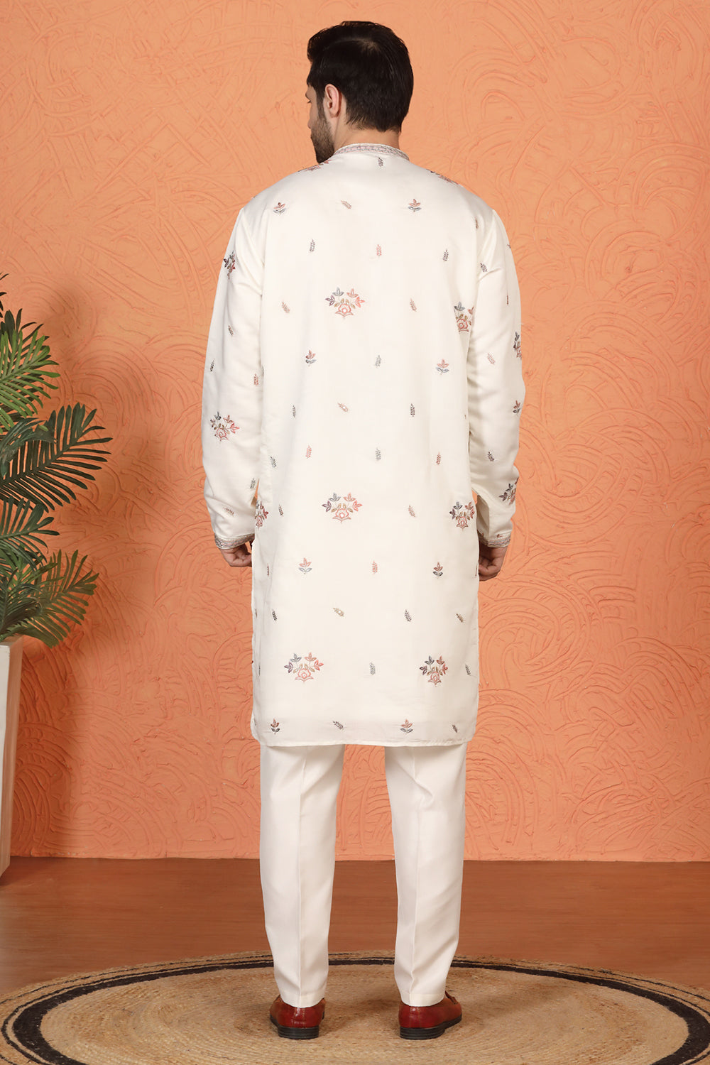 Pushp Samaaroh All Over Embroidered Kurta with Back Elastic Pants
