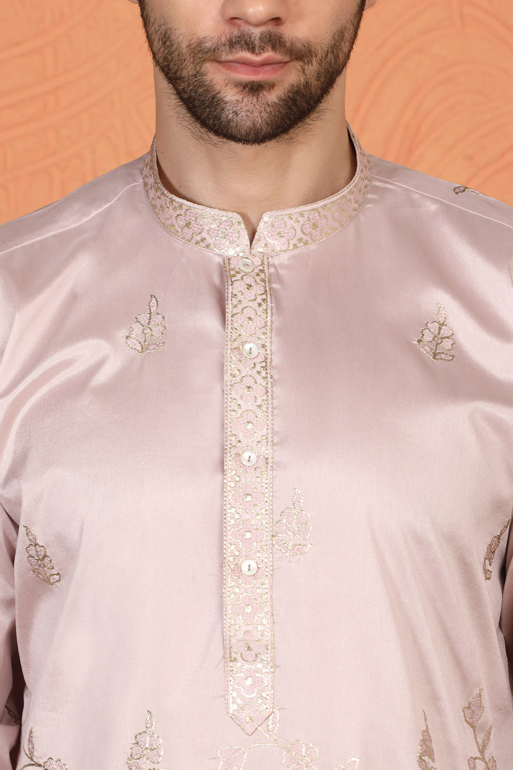 Pushp Swarna Embroidered Kurta with Loose Fit Parallel Pants