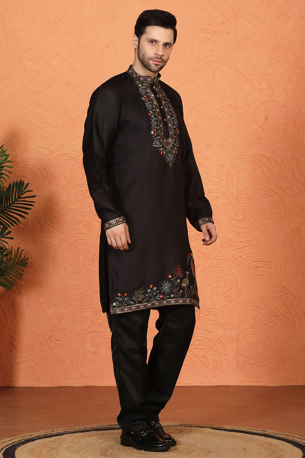 Pushp-Van Embroidered Kurta with Back Elastic Pants