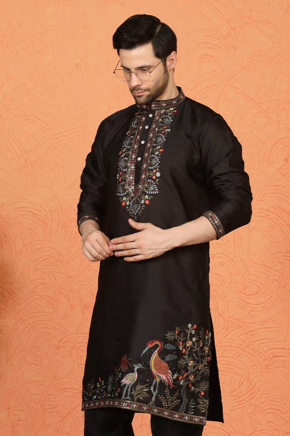 Pushp-Van Embroidered Kurta with Back Elastic Pants