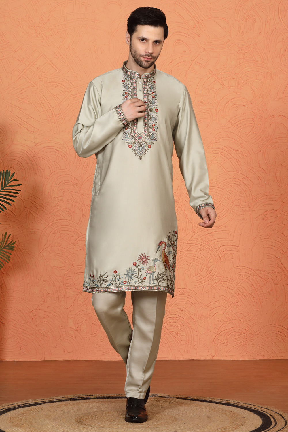 Pushp-Van Embroidered Kurta with Back Elastic Pants