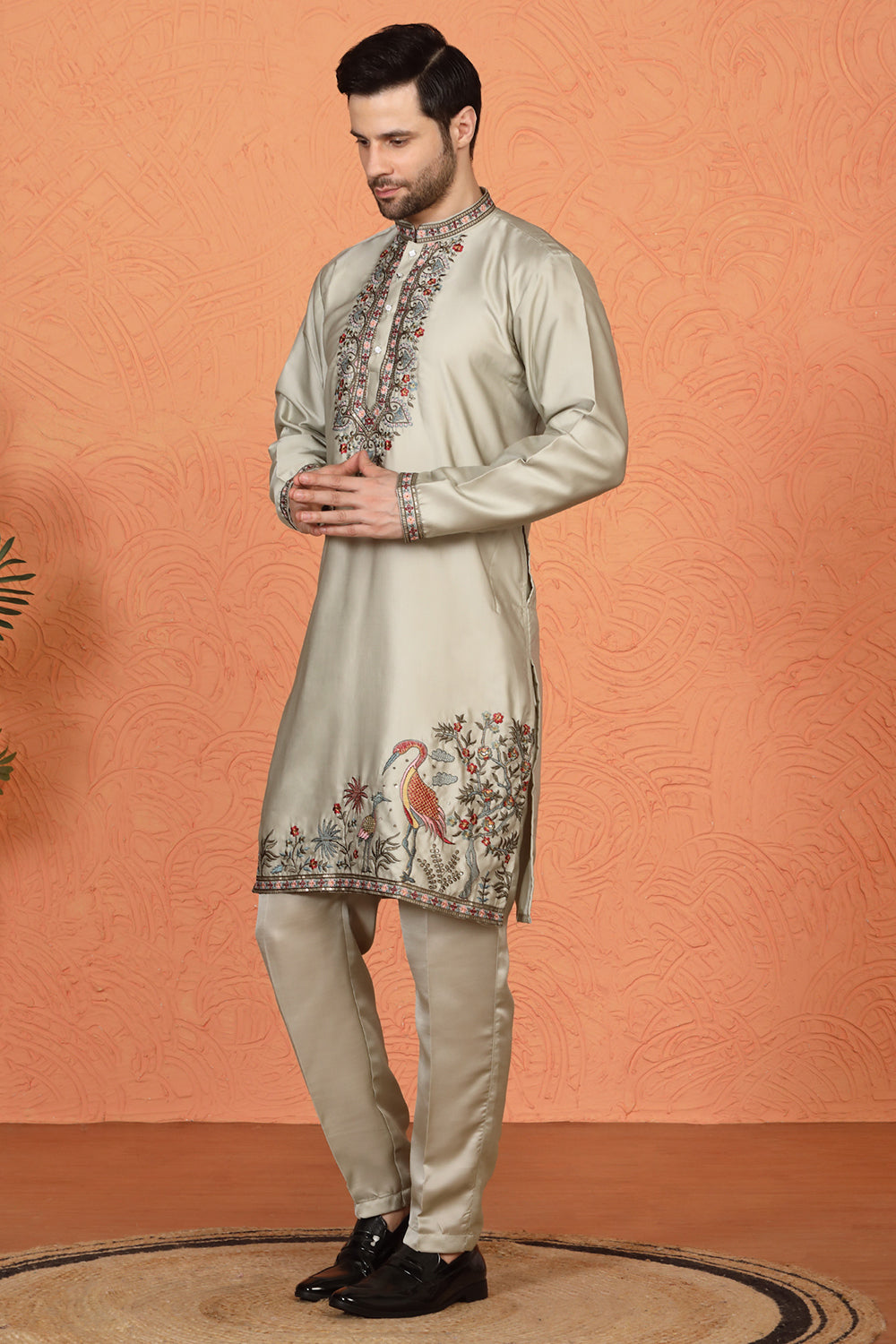Pushp-Van Embroidered Kurta with Back Elastic Pants