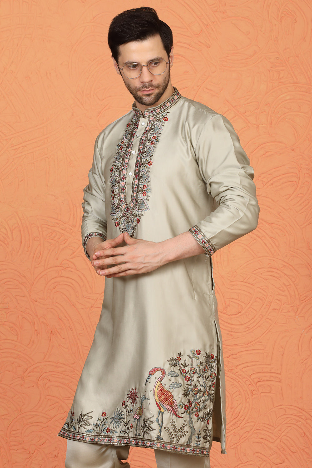 Pushp-Van Embroidered Kurta with Back Elastic Pants