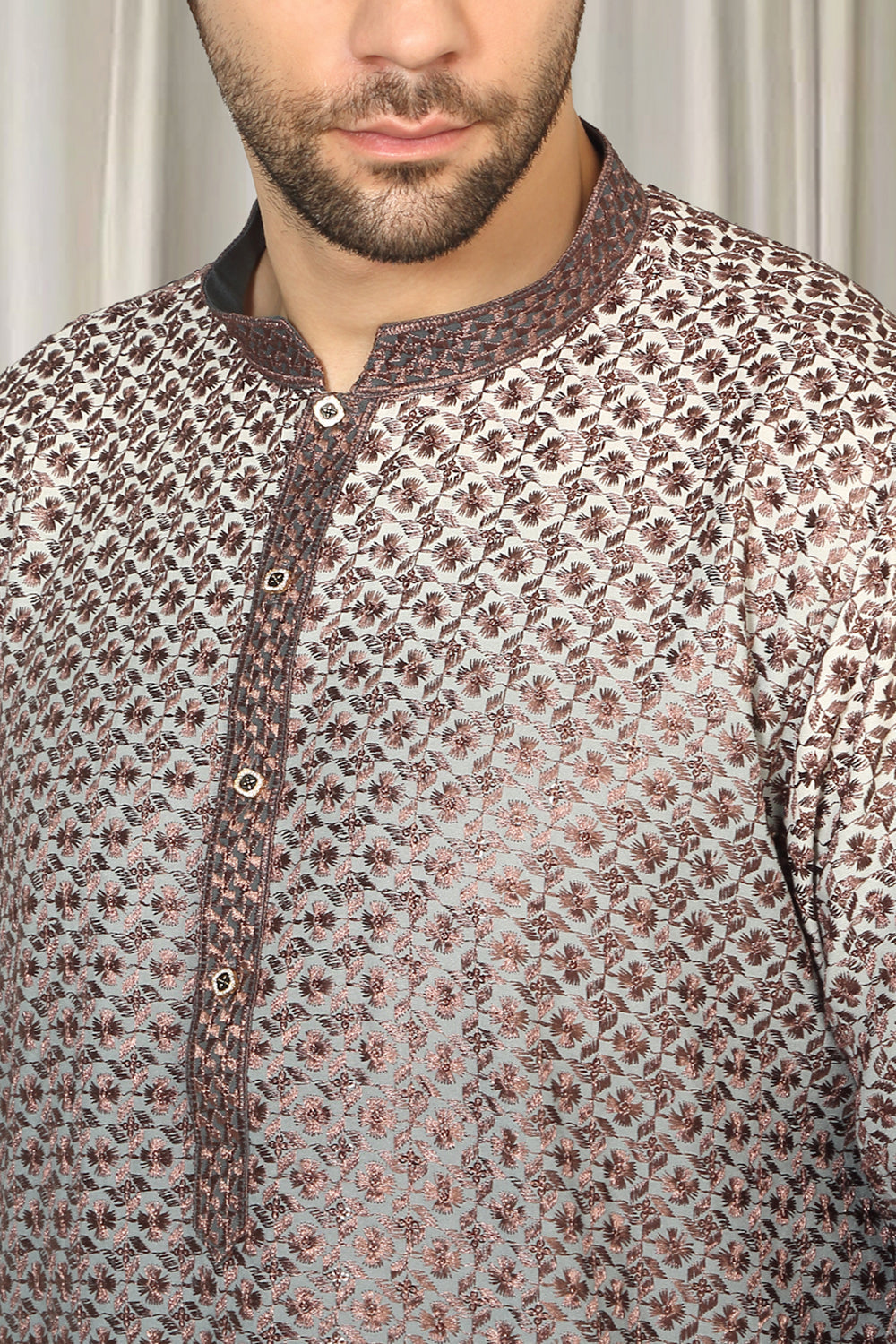 Rajmani Ombre Embroidered Kurta Set